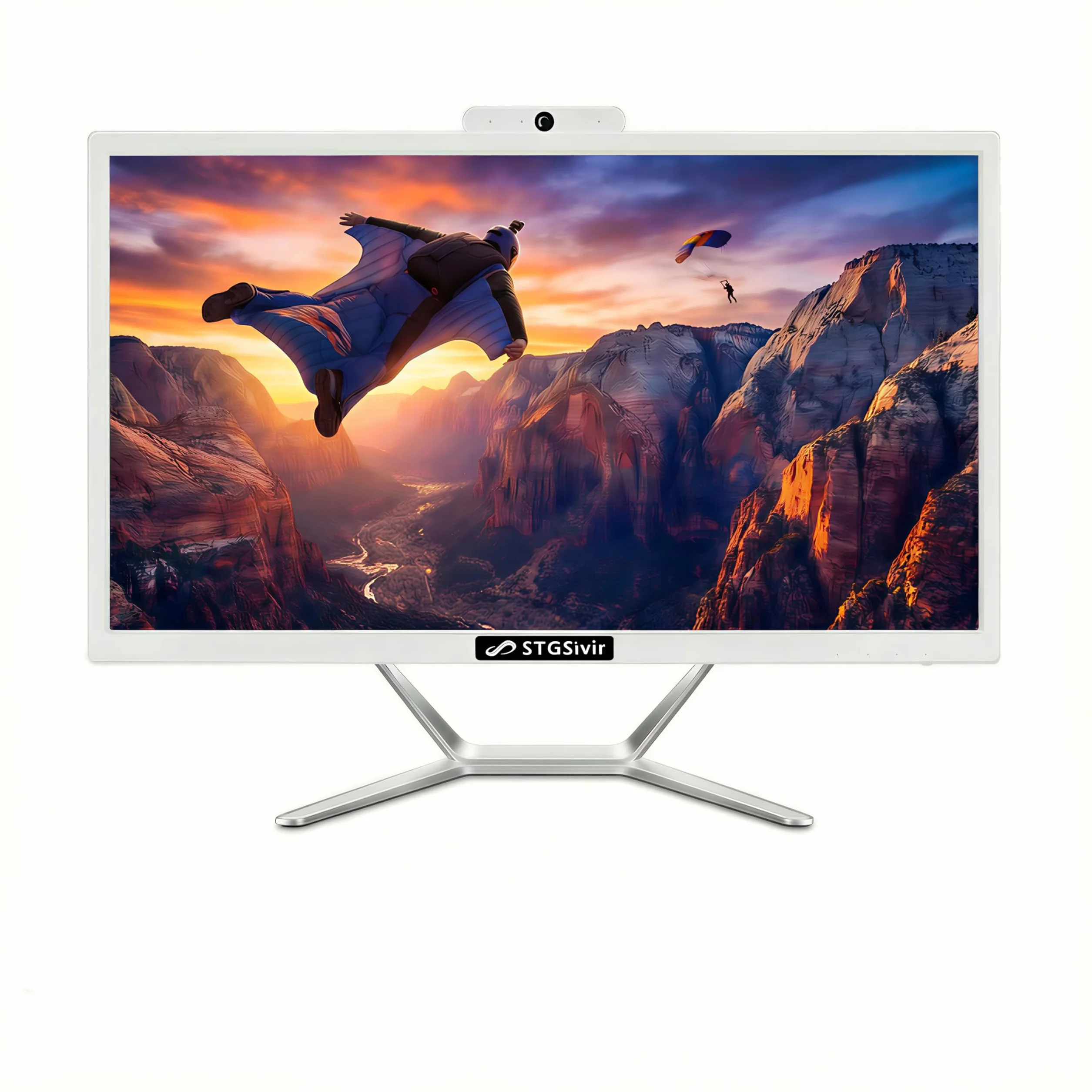 STGsivir All in One PC, Ordenador Todo en uno，Pantalla FHD de 21.5", Core i7 hasta 3.1 GHz, 16GB RAM, 512GB SSD, WiFi, Bluetooth 5.0, Windows 11 Pro, Blanco