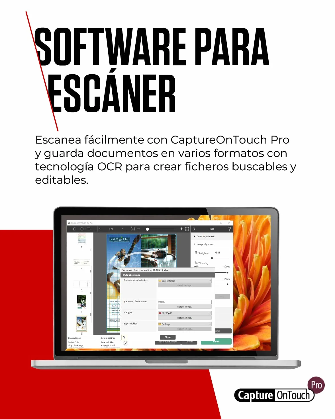 Canon imageFORMULA DR-C230 Escáner de Documentos | Escaneo a Doble Cara con USB en hogar y Oficina | Alimentador automático de 60 Hojas | hasta 30 pág por min | Incluye Software Canon CaptureOnTouch