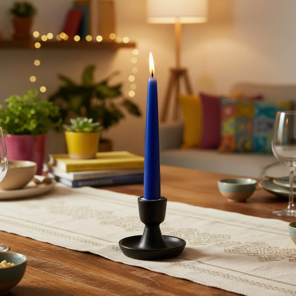 Cereria de Giorgio risthò Velas cónicas lacados Azul 2.2 x 2.2 x 21 cm