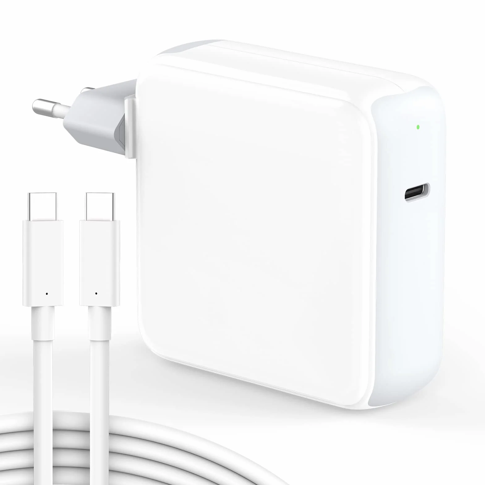 96W Cargador Rápido USB C Compatible con MacBook Pro 16/15/14/13 Pulgadas, MacBook Air 2020/2019/2018, 2024 iPad, Fuente de Alimentación Rápida Tipo C, Cable de Carga USB C 5A/100W