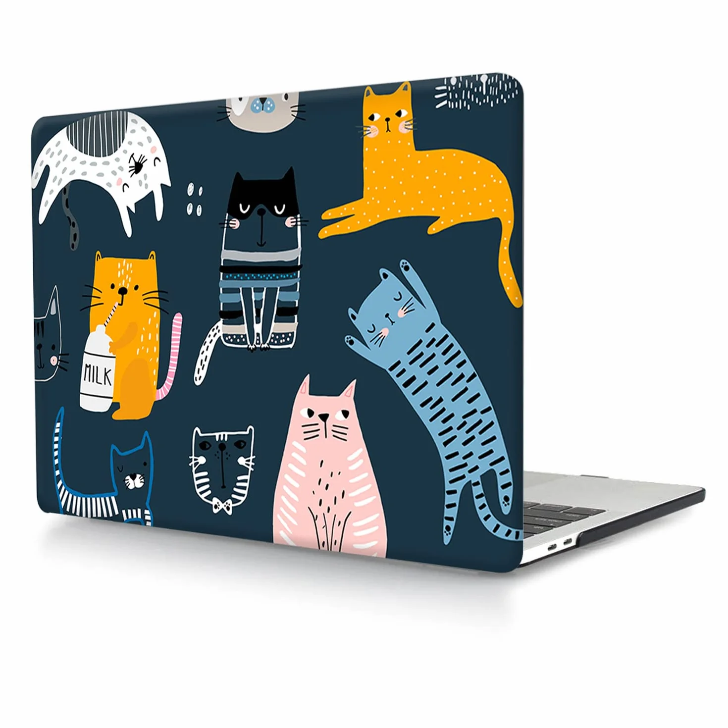 Funda Compatible con Macbook Air 13,6 Pulgadas 2022 M2 Versión Modelo A2681 con Pantalla Retina Touch ID, Carcasa Rígido de Plástico Cubierta Protectora, Gatos Monos