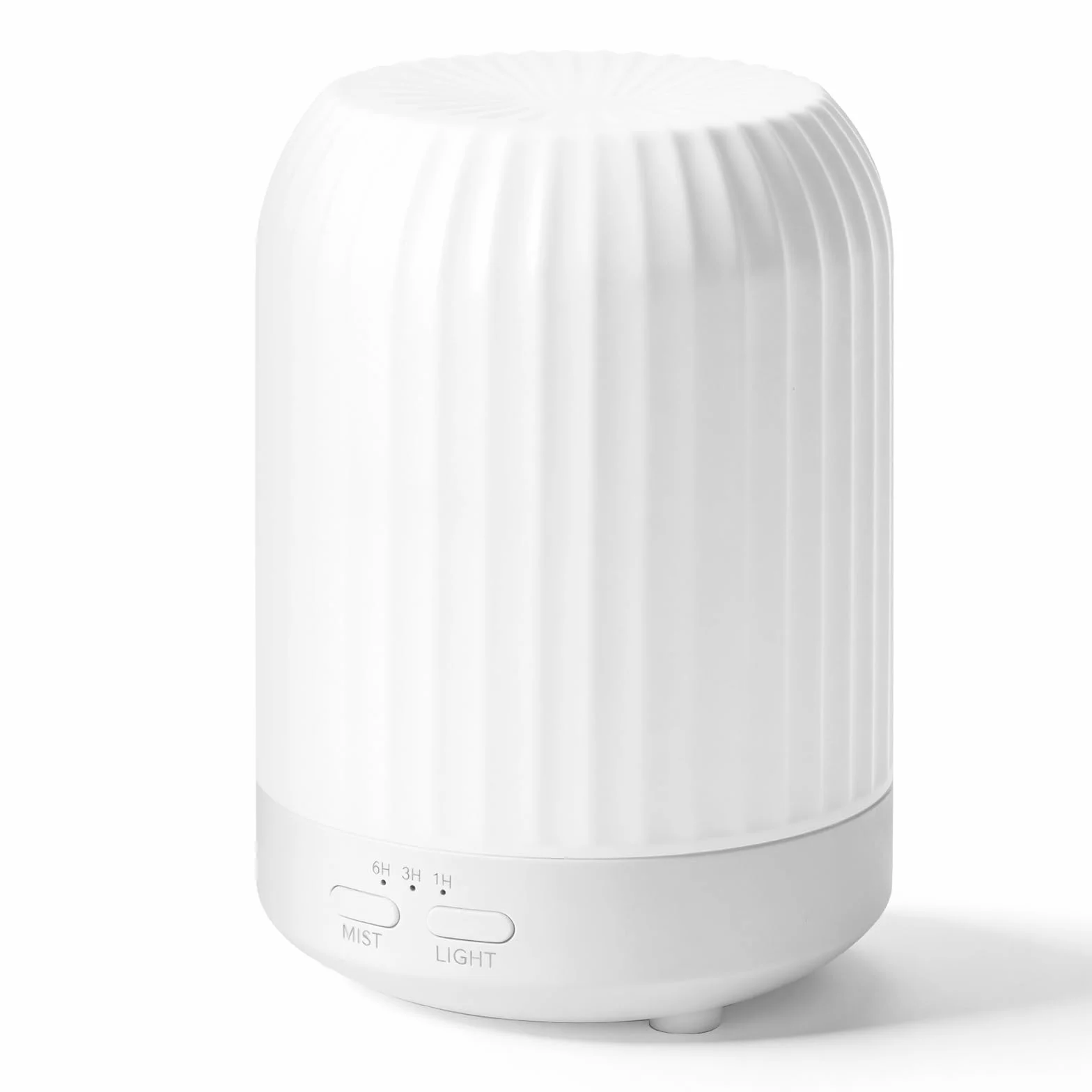 Romon Humidificador, 250ML Difusor Aceites Esenciales, Difusor Eléctrico Ultrasónico de Aceites Esenciales con 7 Colores LED Humidificador de Aire para Apartamento Oficina Casa Yoga-Blanco