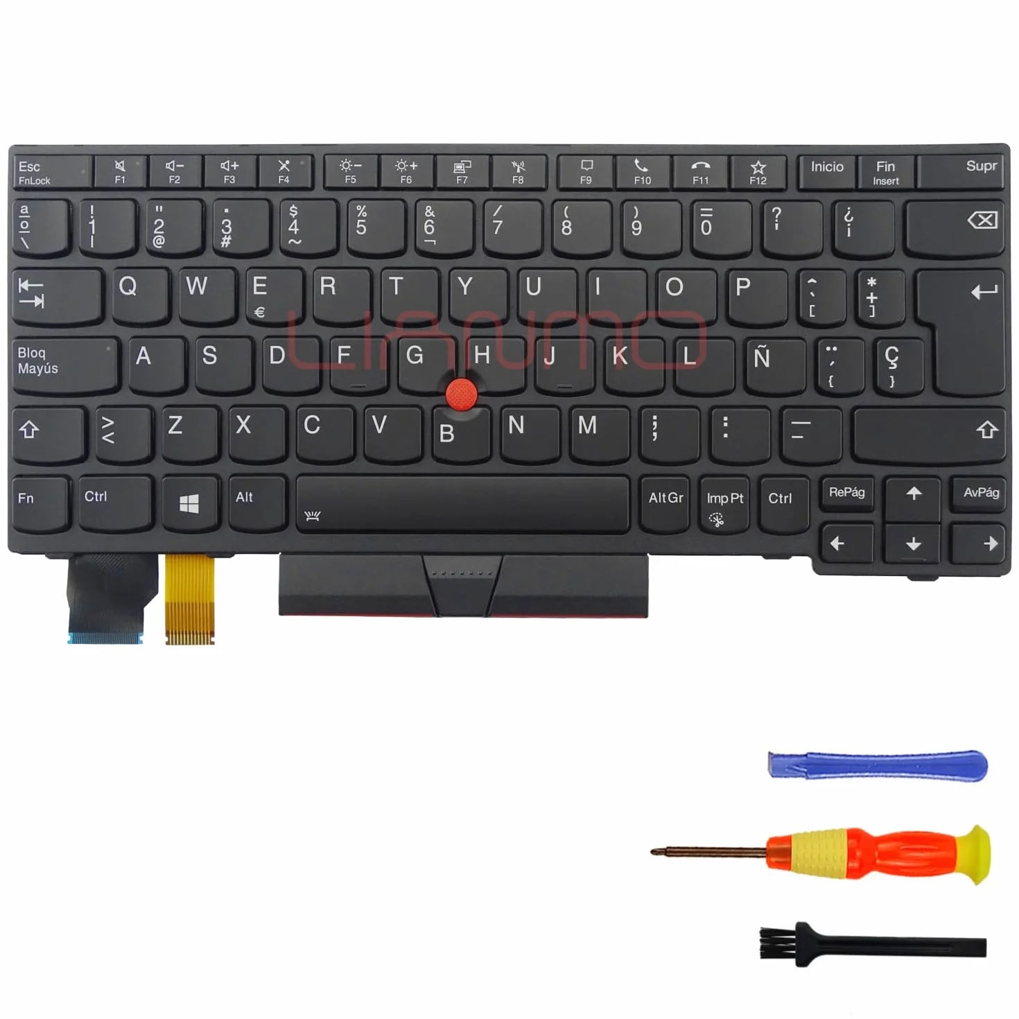 Teclado retroiluminado Compatible con Lenovo Thinkpad X13 Gen1/L13 Gen2/S2 Gen6/L13 Yoga Gen2 (España)
