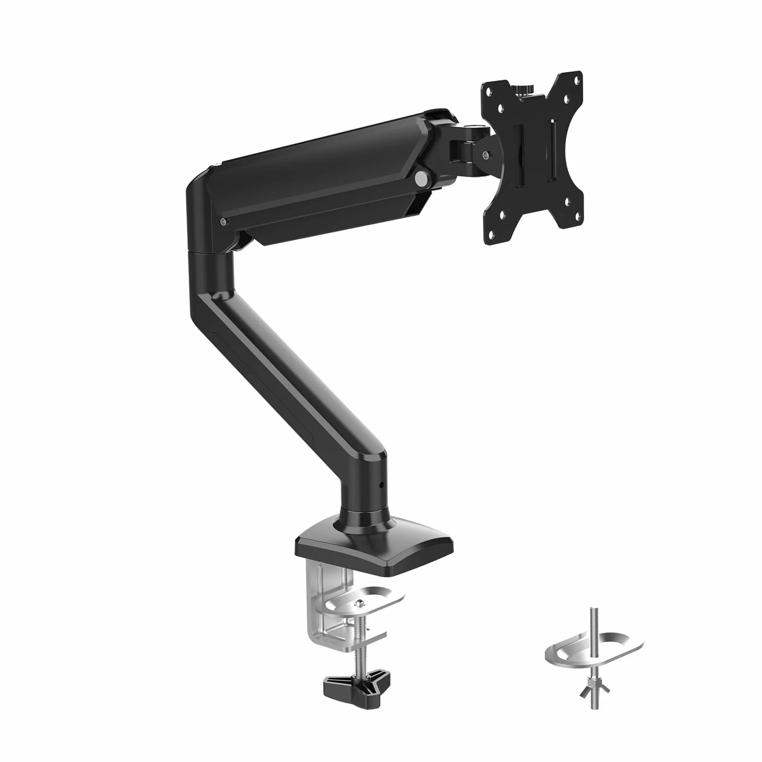 GRIFEMA GB2003-1 Soporte de Monitor con Resorte de Gas para Pantalla de Computadora de 13-32 Pulgadas, Altura Ajustable, VESA 75x75/100x100, Peso 2-9 kg, Negro