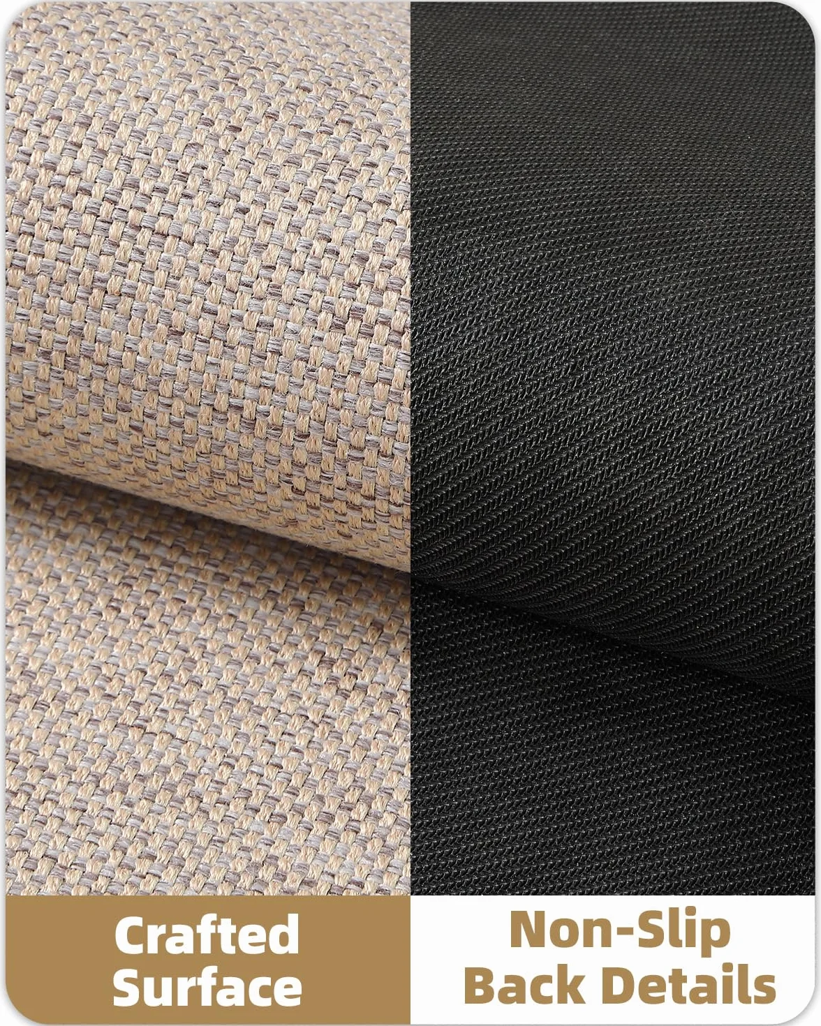 Color&Geometry Delgada Alfombra de Puerta Interior 43x75cm Antideslizante Lavable para Entrada Beige