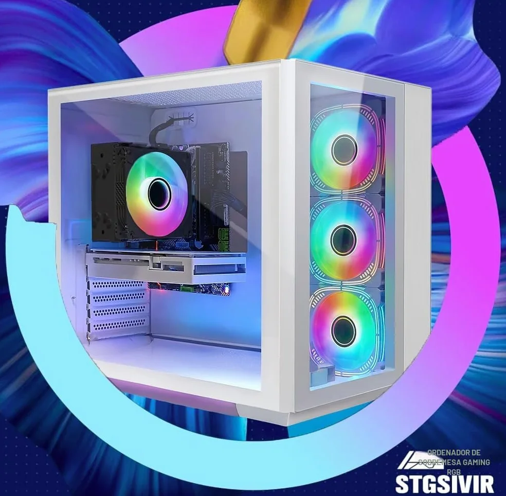 STGsivir PC Gaming, Ordenador de Sobremesa Gaming, Core i7 hasta 3.9 GHz, Nvidia RTX 3060 12GB GDDR6, 16GB RAM, 1TB SSD, WiFi 6, BT 5.0, Windows11 Pro