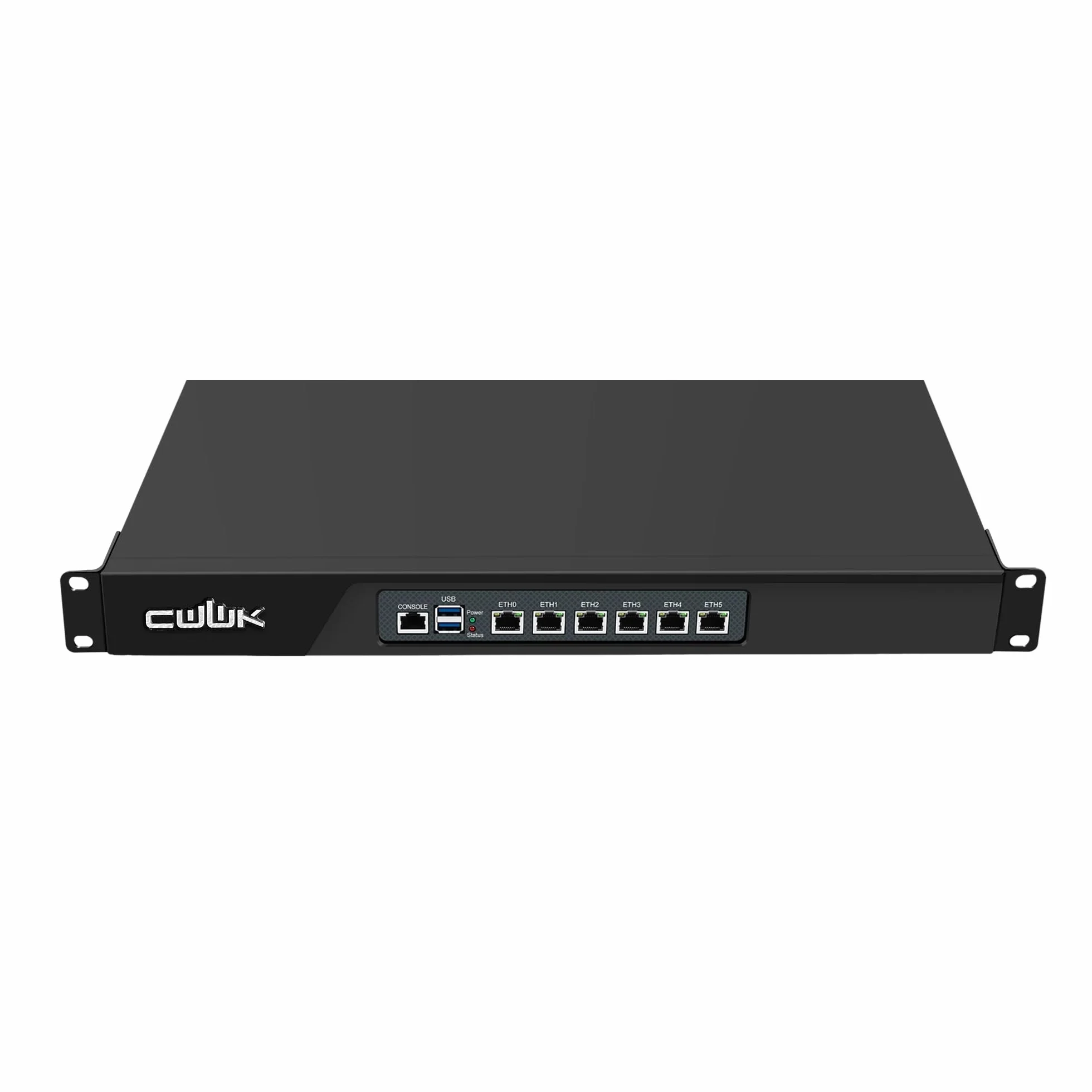 CWWK 1U N100 Firewall Appliance Rackmount, 19” Rack Firewall Hardware with 6 Port i226-V 2.5GbE LAN, U1 OPNsense Homelab Server DDR5 8GB RAM 128GB SSD, HD + VGA 2-Display, AES-NI