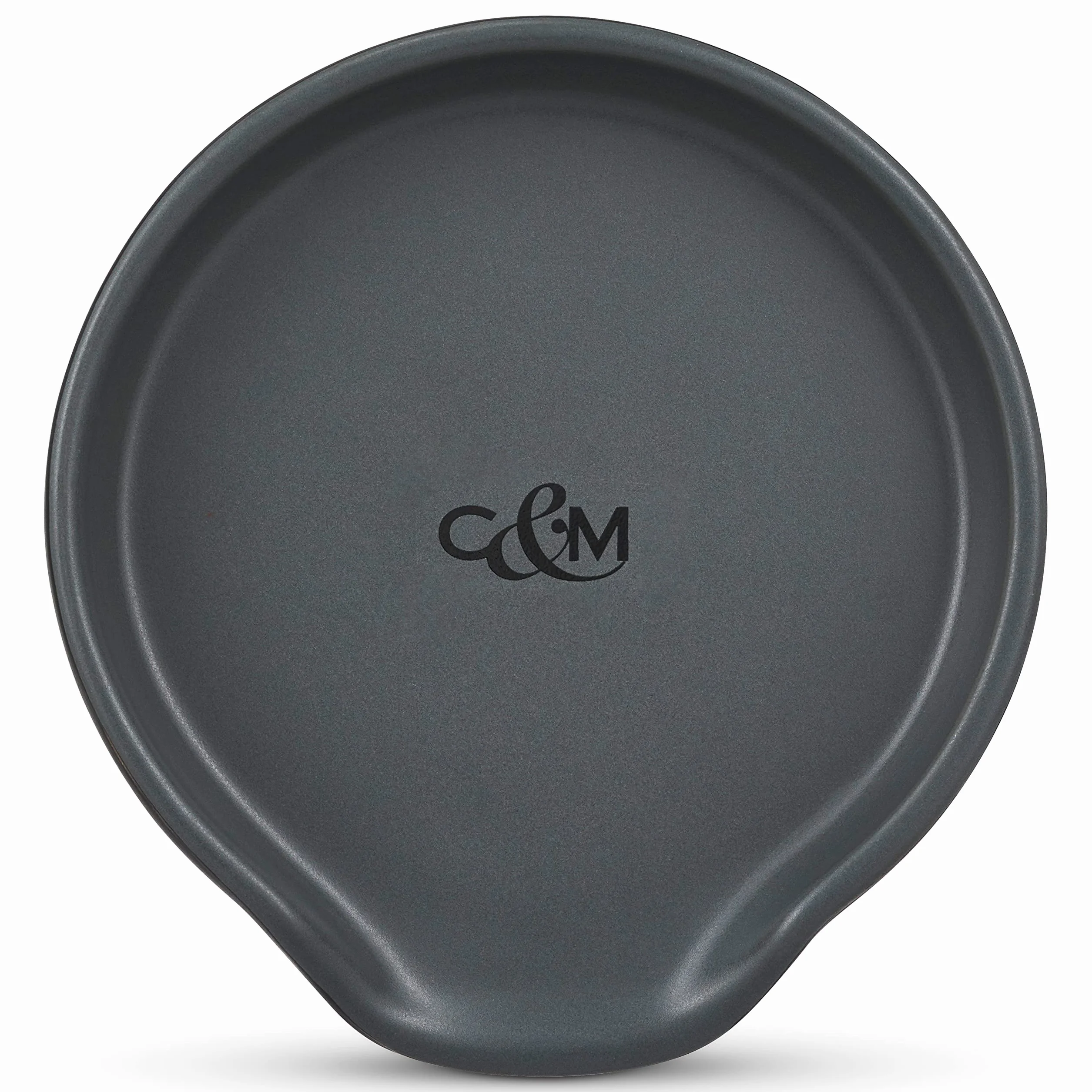 Cole & Mason Duxford Reposa Cucharas Cocina Negro/Gris Soporte Cuchara Madera 20mm x 105mm Cerámica