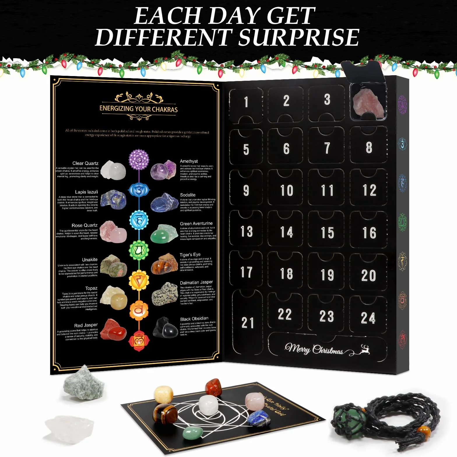 Calendario Adviento 2026 Minerales y Piedras Preciosas 25PCS