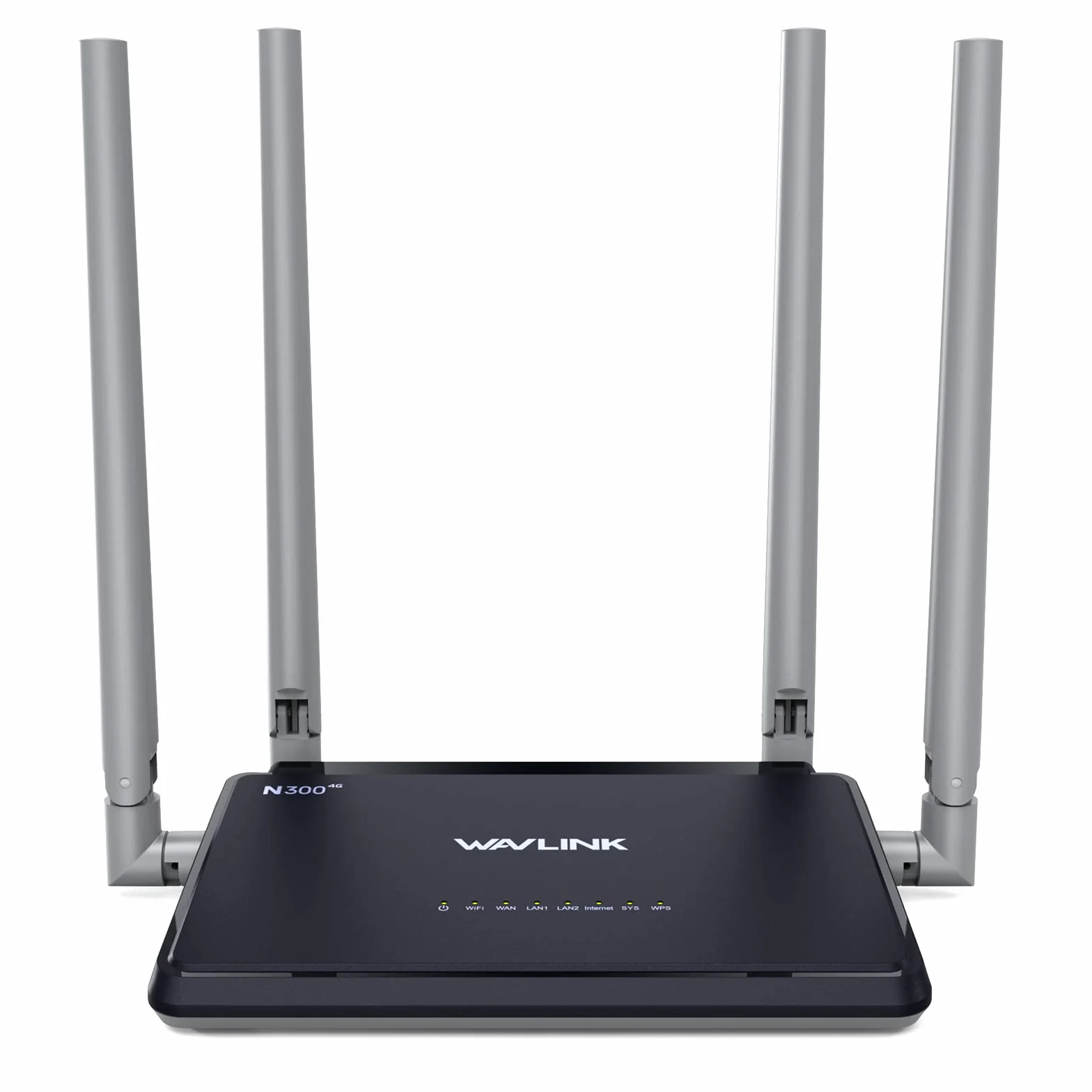 WAVLINK N300 Router 4G LTE con Chipset Qualcomm | WiFi Móvil 150Mbps | Compatible con Orange/Vodafone | 4 Antenas | SIM Slot | Fácil Instalación