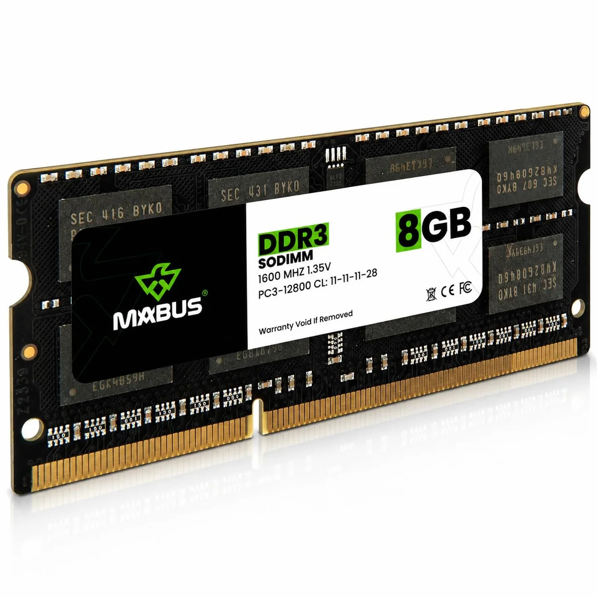 MABUS Memoria RAM 8GB DDR3L 1600MHz PC3L-12800 SODIMM para Laptop y Portátil - Módulo de 1.35V 204-Pin CL11: Mejora la Velocidad, Multitarea y Rendimiento del Sistema