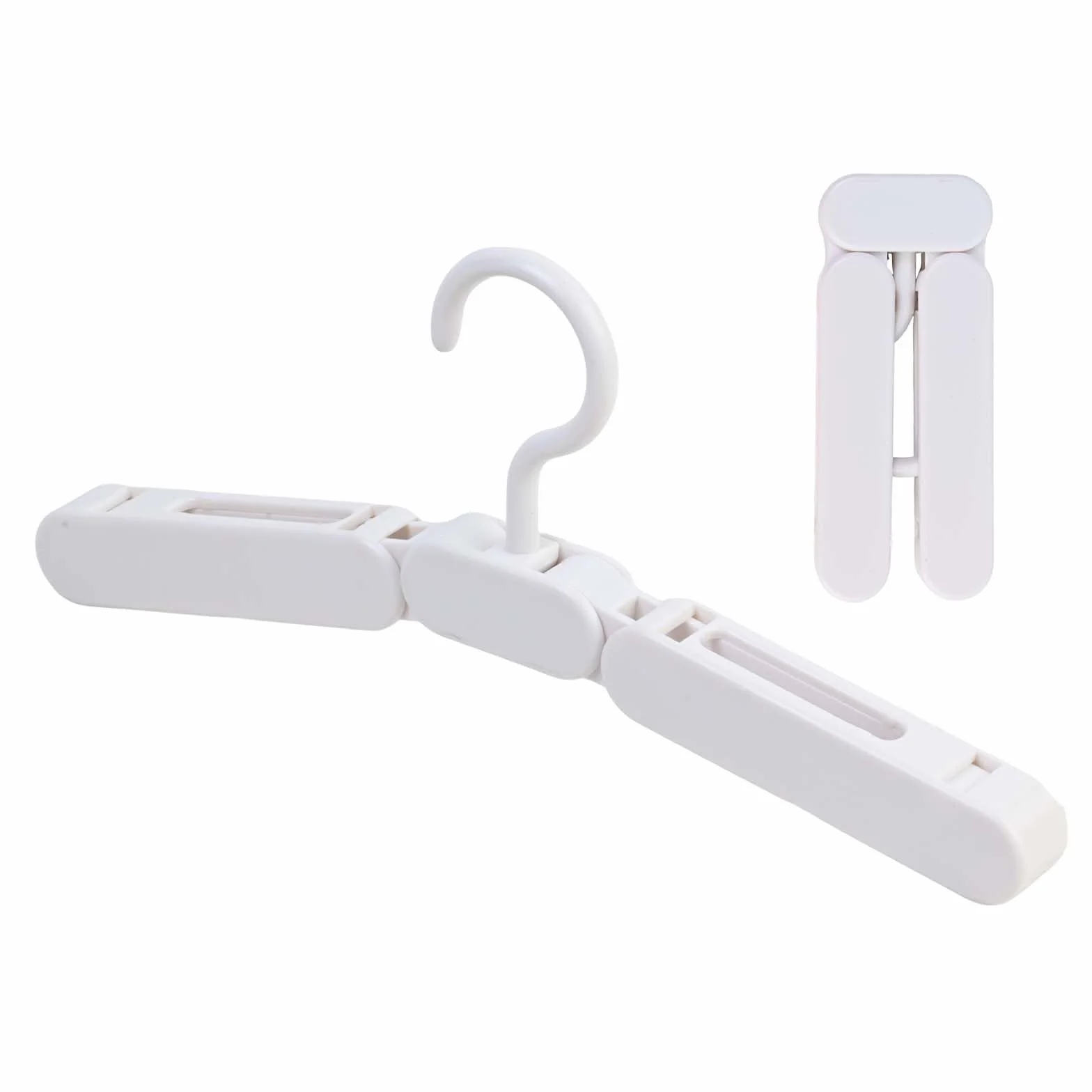 Perchas de Viaje Plegables, Gancho de Ropa para Secar, Multifuncional para Armario, Uso en Hogar, Hotel, Camping - Blanco