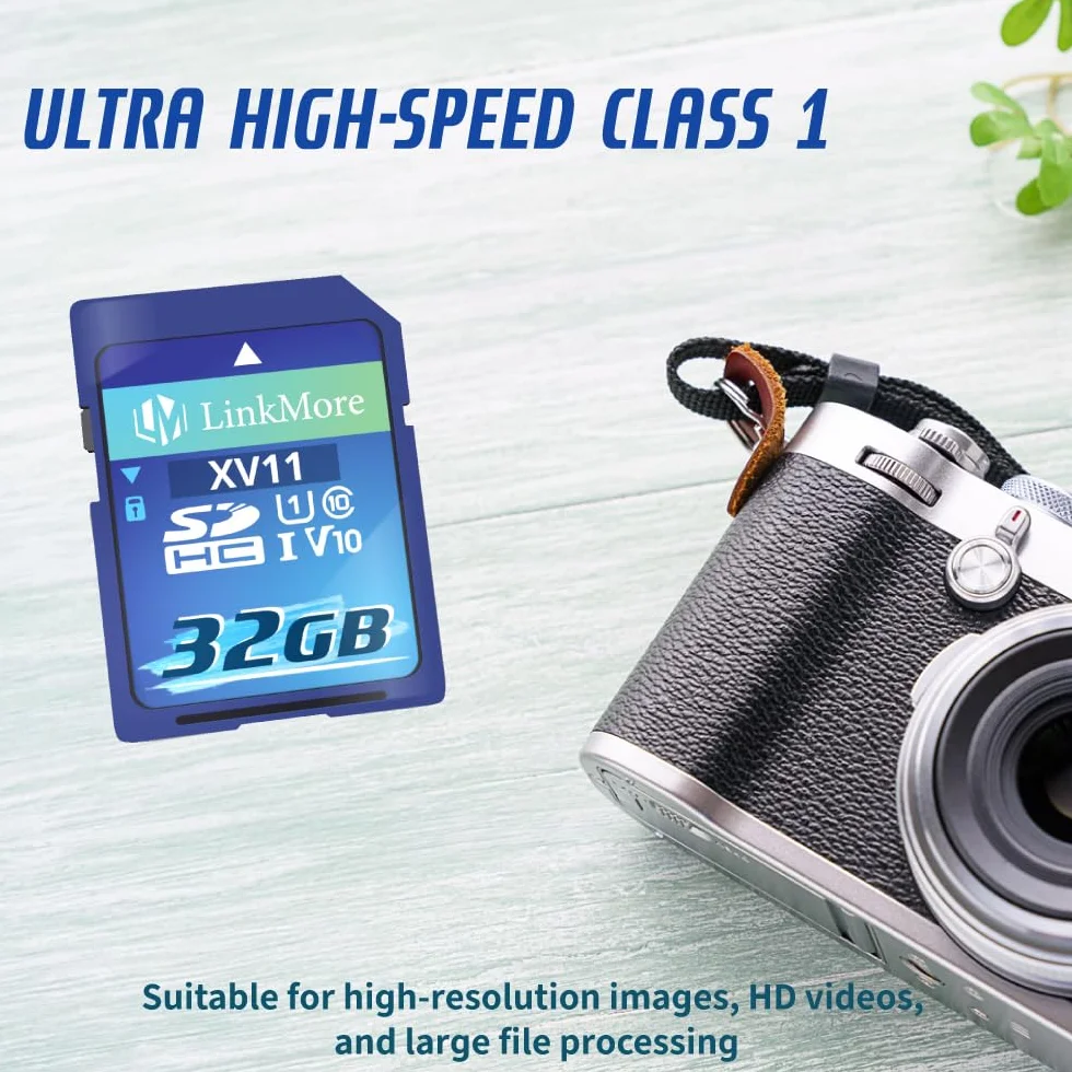 LinkMore XV11 32GB Tarjeta SD, Tarjeta de Memoria Compatible con cámara, PC, SD Card UHS-I, U3, V30, Clase 10, Velocidad de Lectura de hasta 97 MB/s, Velocidad de Escritura de hasta 25 MB/s