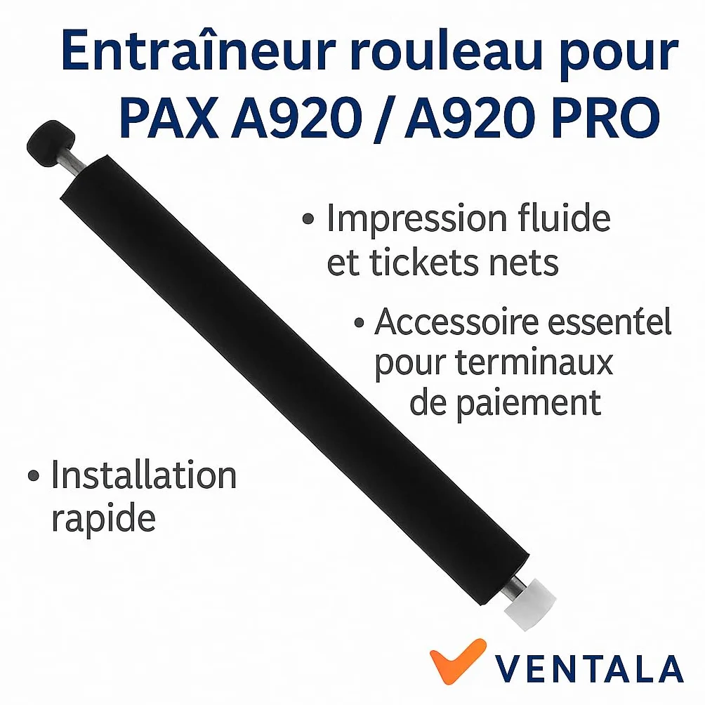 Rodillo arrastre papel para PAX A920 y A920 Pro TPV – Engranaje de impresora para terminal de pago – Repuesto compatible datáfono