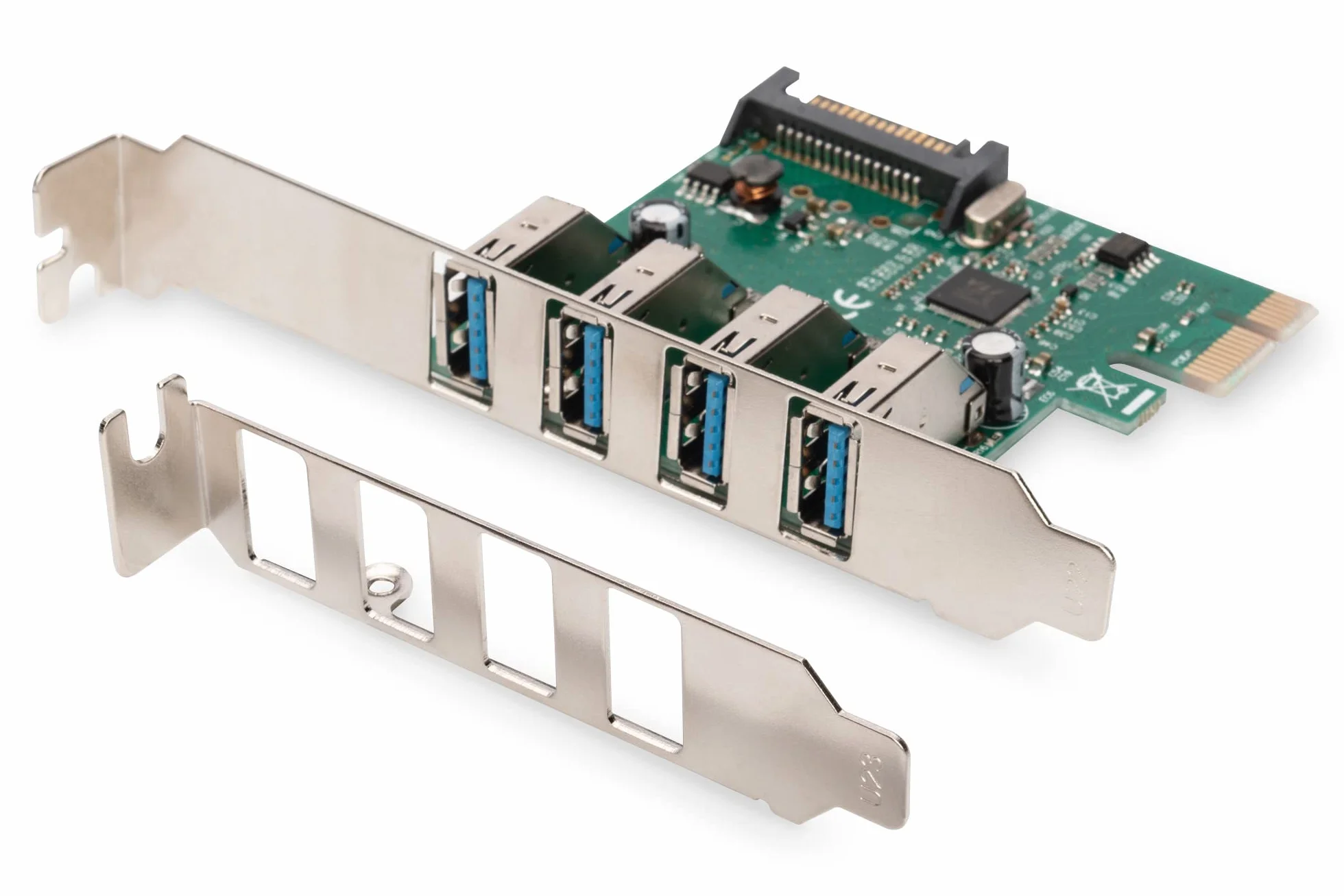 DIGITUS Tarjeta IO - PCIe - Tarjeta de interfaz USB 3.0 - 4 puertos USB tipo A - Máx. 5 Gbit/s - Chipset VL805