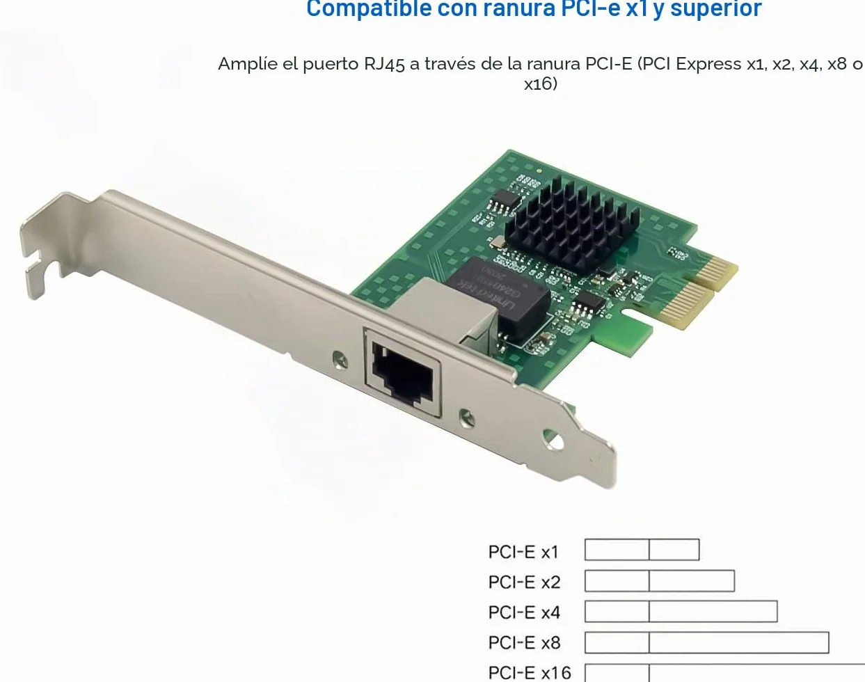 Adaptador de Red PCIe 3.1 de 2.5GBase-T con Intel I225-V+Cable Ethernet Cat8 de 3 pies 2500/1000/100Mbps PCI Express Gigabit Ethernet Card RJ45 Controlador LAN para Windows 10/11