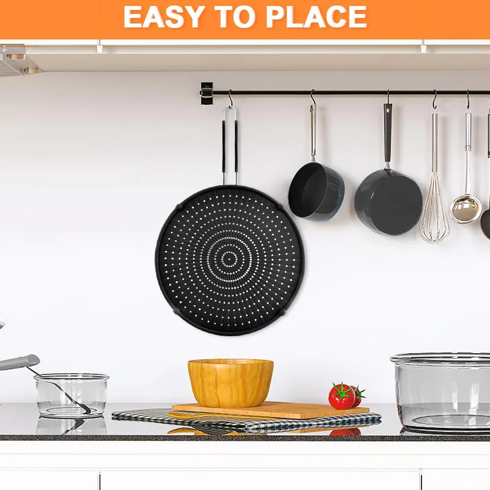 Paraschizzi in Silicone per Padella, Resistente al Calore, Lavabile in Lavastoviglie 16x12x0.5in