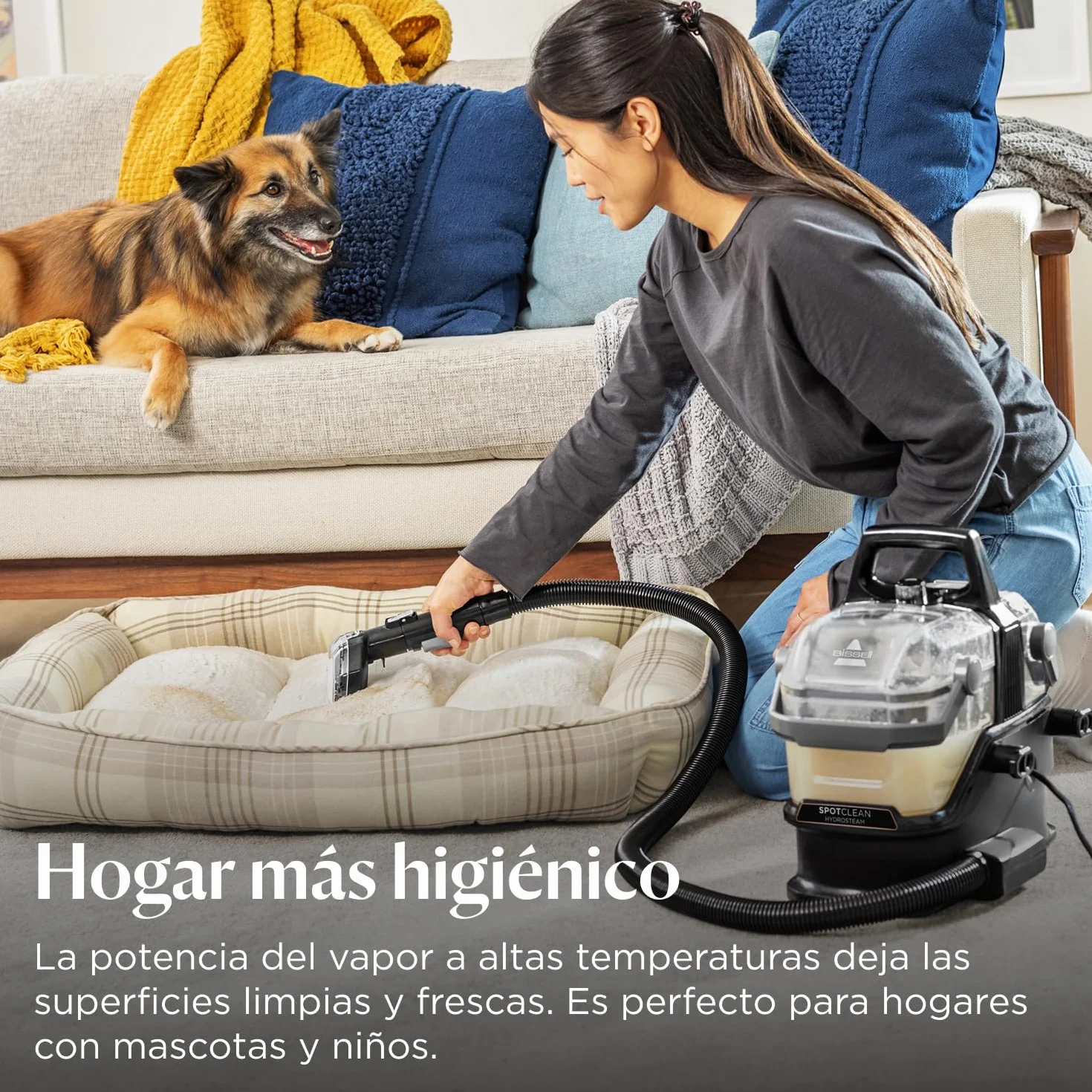 BISSELL SpotClean HydroSteam Aspiradora de Agua Tapicería 1000W 3689N