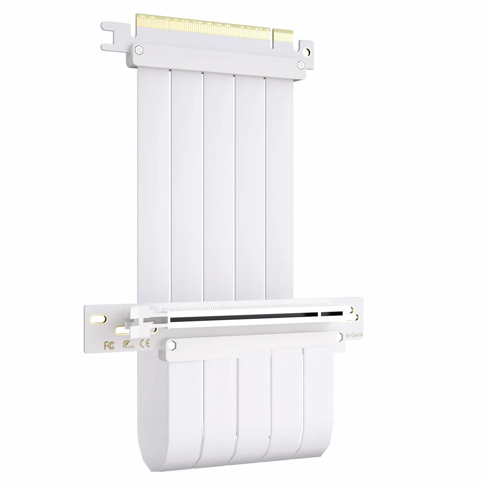 GLOTRENDS 250 mm PCIe 4.0 X16 Cable Riser de color blanco, para GPU PCIe 4.0/3.0, como las series GeForce RTX 40/30 y AMD Radeon RX7000/RX6000, etc.