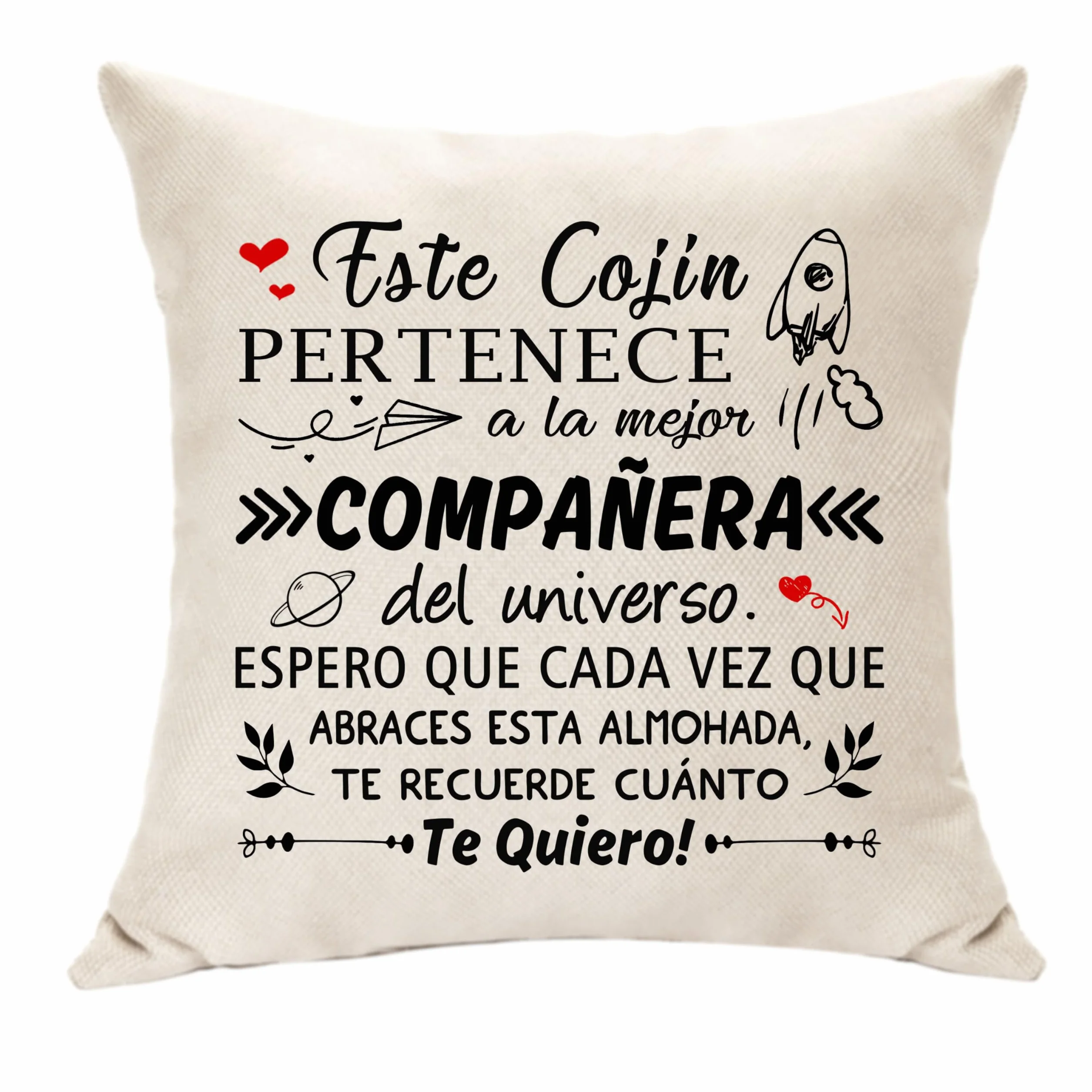 Funda de Cojín Personalizado Regalos Compañera Amigas Despedida Empresa Navidad Trabajo Colegas Decoración