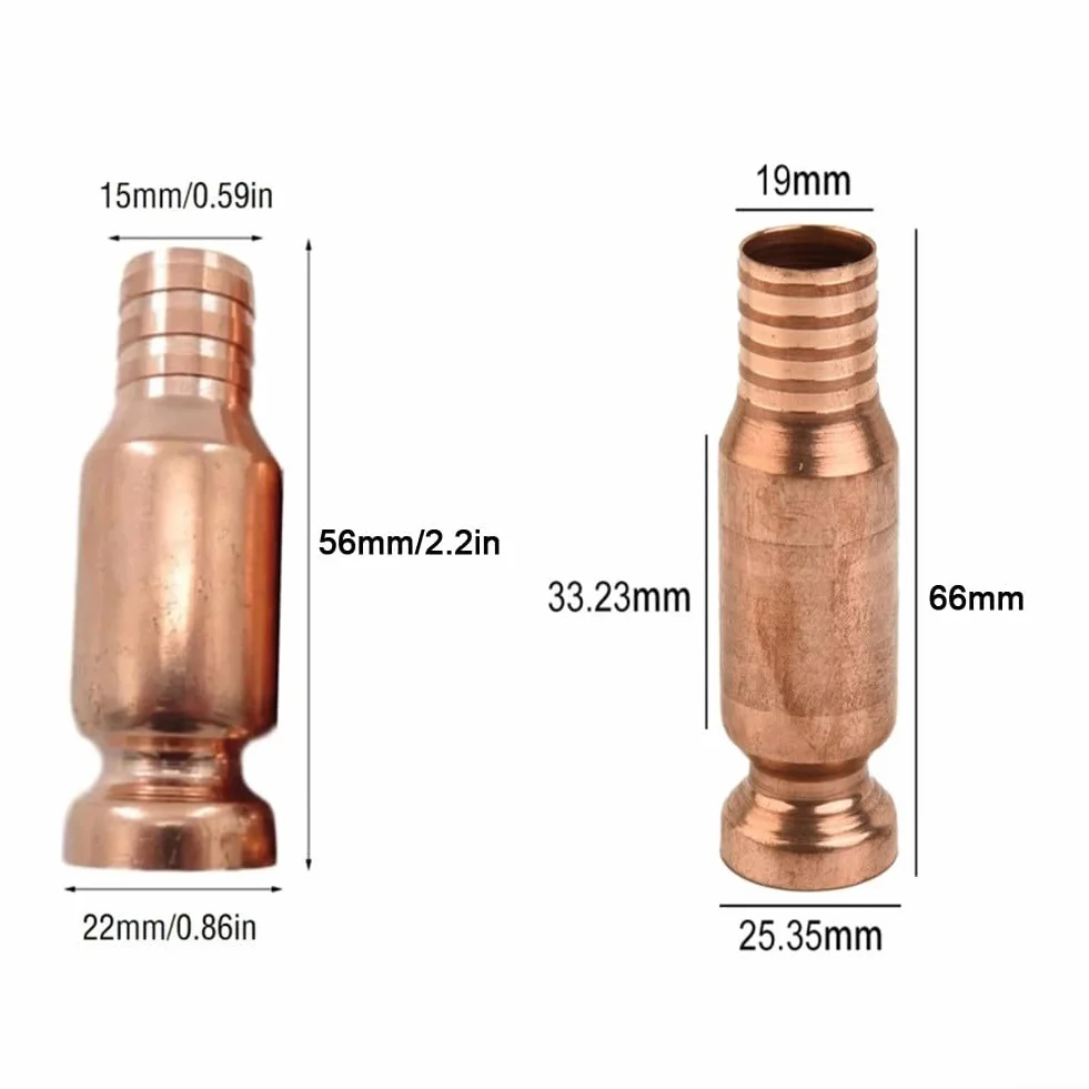 Sifón manual Besttoolifes para combustible, agua, aceite, transferencia de líquido autocebante, conector de latón, accesorios de cobre 15 mm 19 mm, paquete de 2