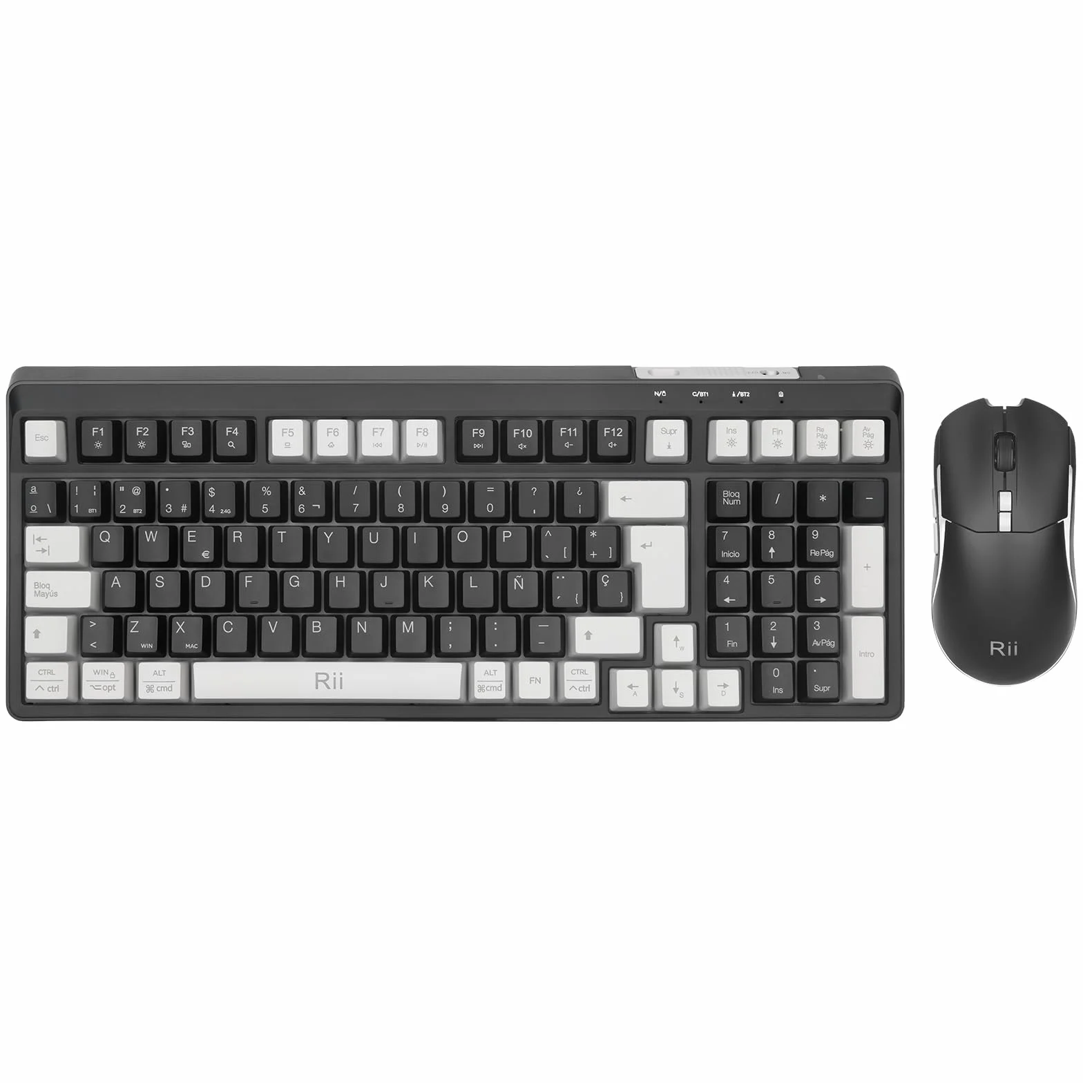 Rii RK301 Combo de Teclado y ratón Inalámbricos, Teclado y Ratón