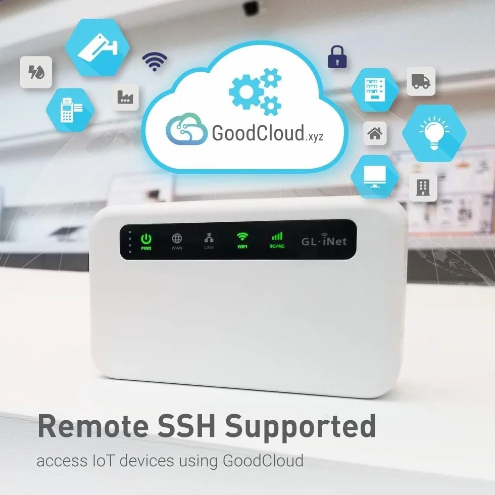 GL.iNet GL-XE300 (Puli) 4G LTE Industrial IoT Gateway, Solo T-Mobile, enrutador/Punto de Acceso/Extensor/Wds, OpenWrt, batería de 5000 mAh, OpenVPN, SSH Remoto, WPA3, IPv6 (EG25G), versión Global