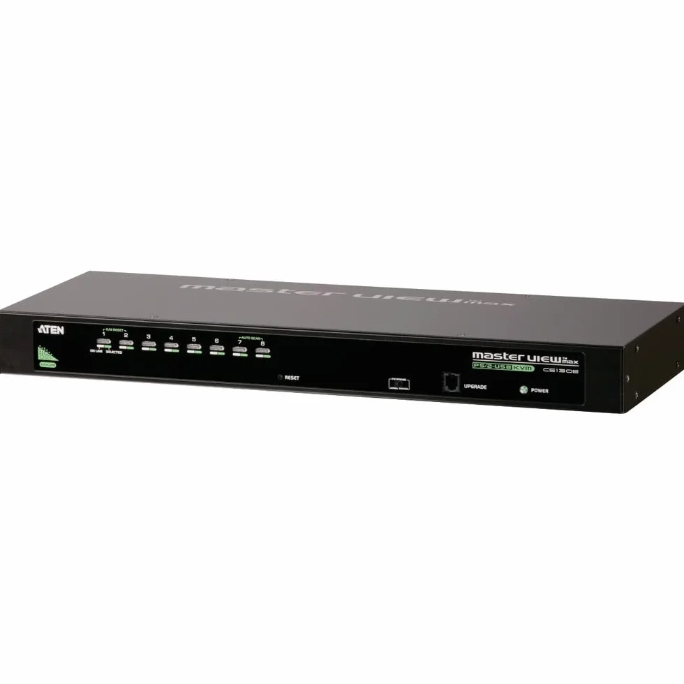 Aten CS1308 interruptor KVM Montaje en rack Negro - Periférico de entrada (USB, PS/2, USB, PS/2, VGA, VGA (D-Sub), 1,255 s, Negro)