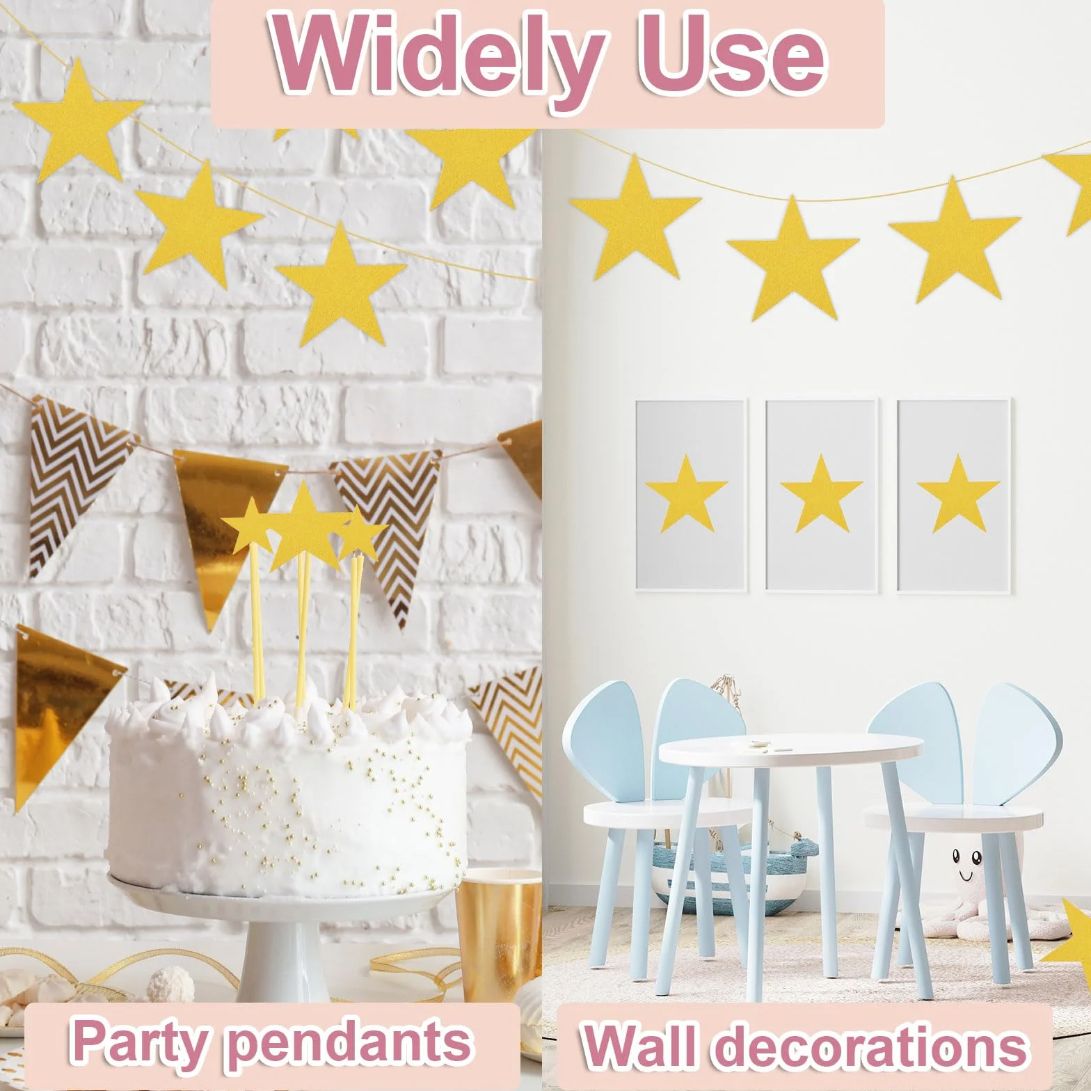 Estrellas Rojas Recortadas Decoración 20 Pcs 11" Cartón Doble Impresas Confeti