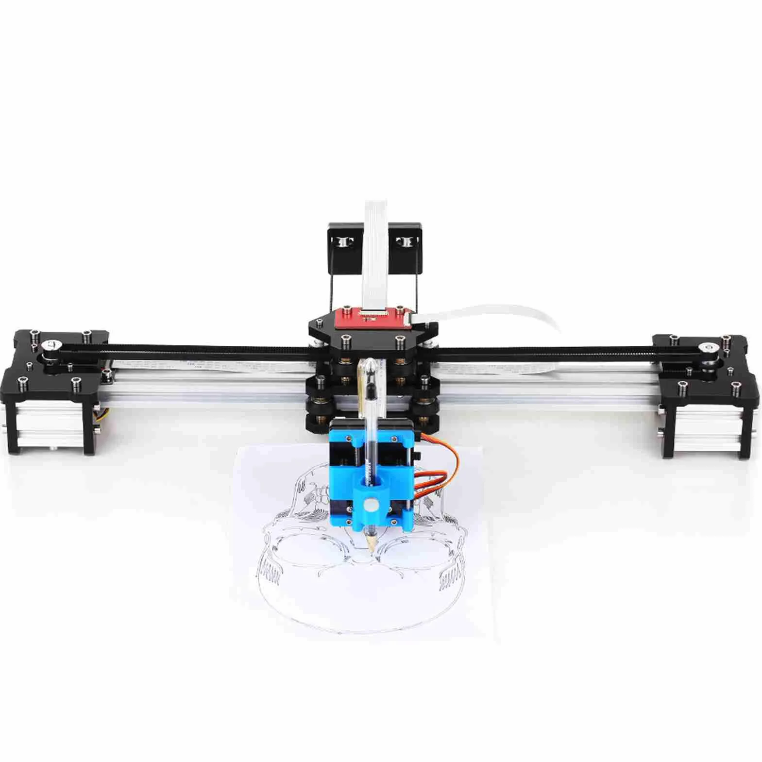 Plotter Pen Drawing Robot Robot Máquina de Dibujo Ensamblado para Escribir Silver (Enchufe de la UE)