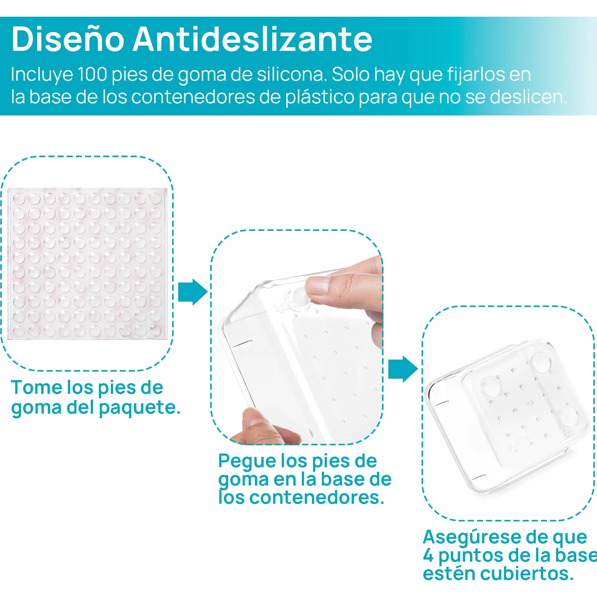 Vtopmart 25 Piezas Organizador de Cajones con 4 Tamaños, Bandejas de Almacenaje para Baño, Cocina