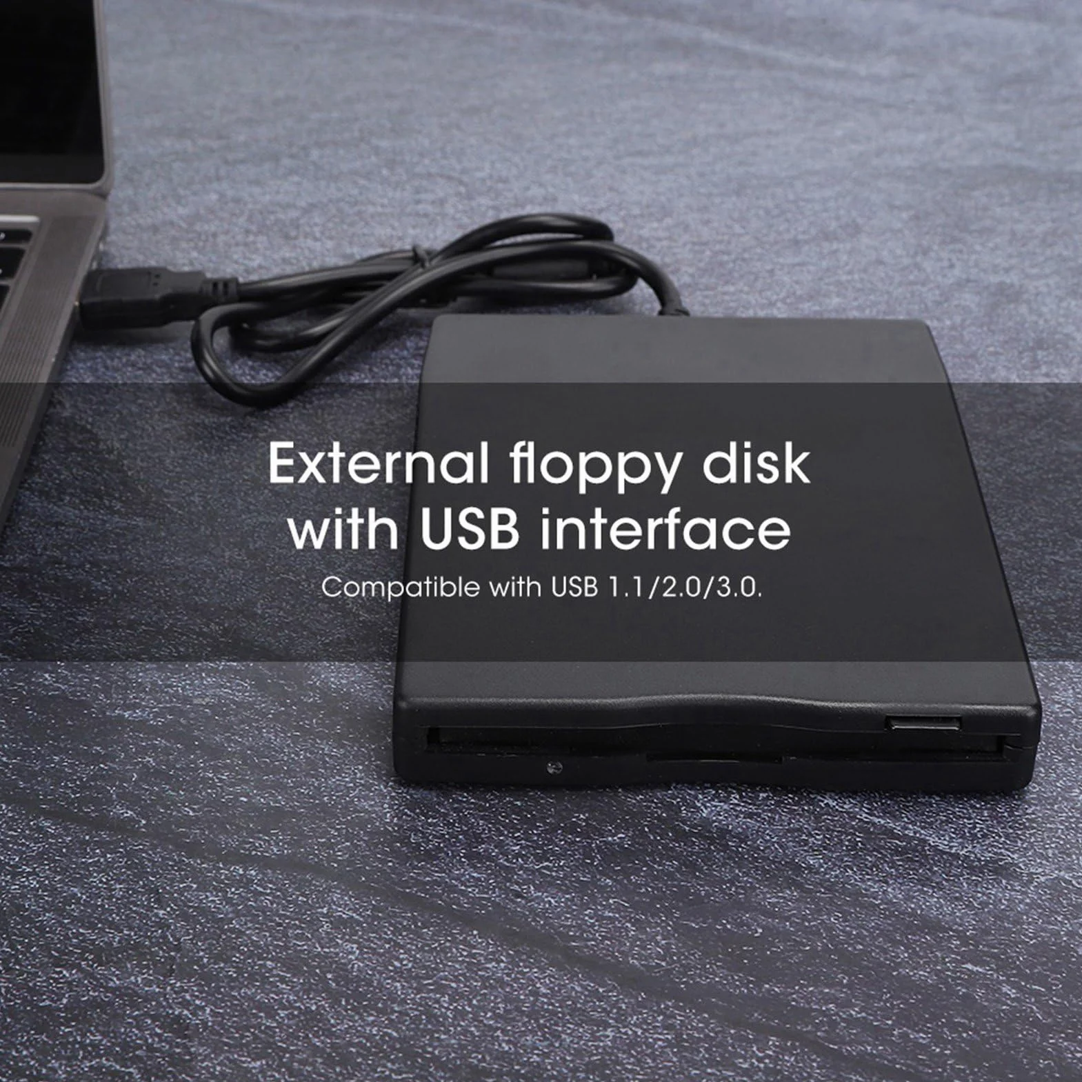 Bewinner Lector de Disquete, Unidad de Disquete USB Externa de 3,5 Pulgadas, Unidad de Disquete Extraíble Externa para Computadoras Portátiles de Escritorio 10 8 7 Vista