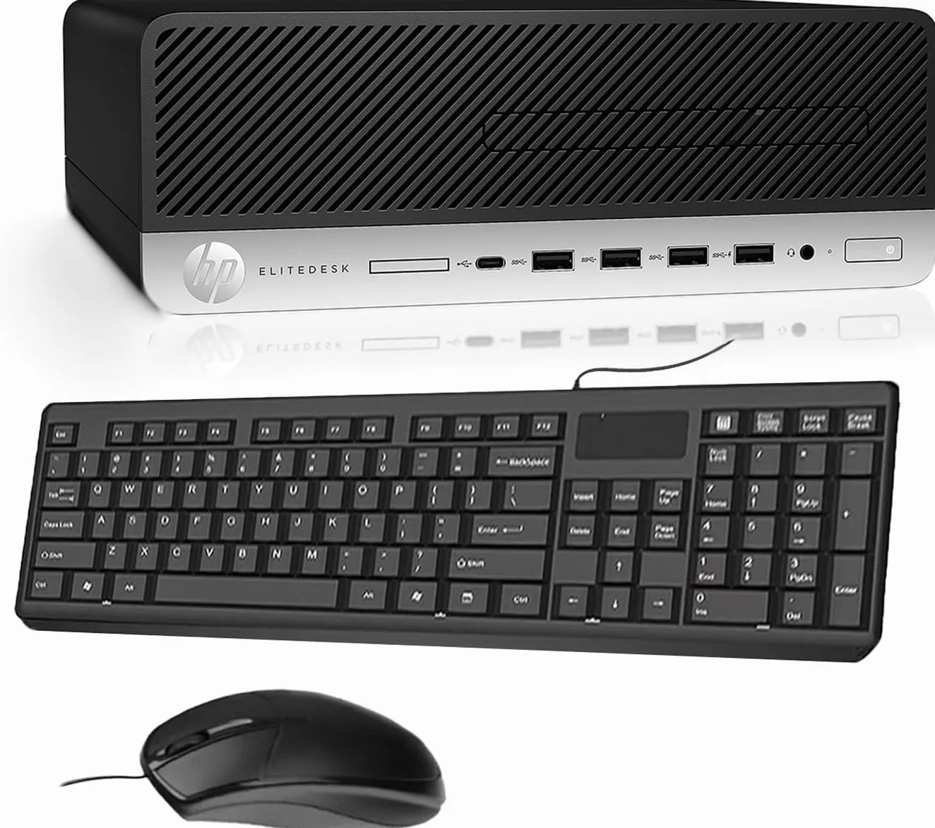 HP EliteDesk 705 G4 SFF, ordenador de sobremesa, AMD Ryzen 5 Pro 2400, 8 GB de RAM, SSD de 256 GB, WiFi, Bluetooth, teclado QWERTY de EE. UU., Windows 11 Pro (reacondicionado)