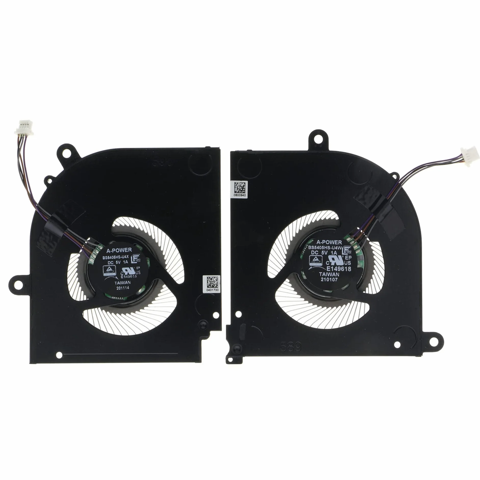 Ventilador de refrigeración de CPU y GPU para MSI Stealth 15M A11UEKV-009US MS-1563 BS5405HS-U4W BS5405HS-U4X