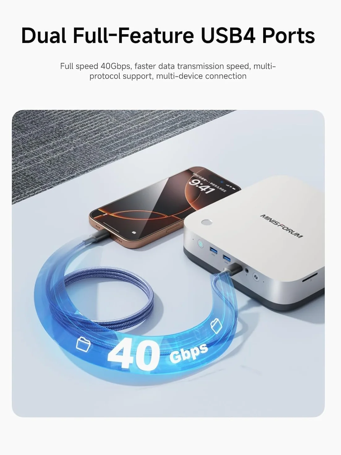 MINISFORUM AI X1 Pro Mini PC AMD Ryzen AI 9 HX370 12 núcleos 5,1 GHz 64GB DDR5 1TB SSD WiFi 7