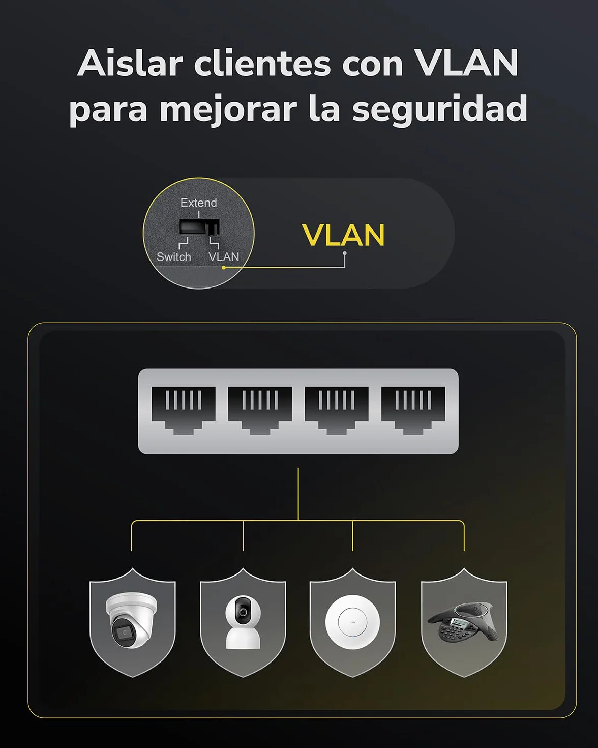 Cudy GS1005P - Conmutador Ethernet Gigabit (5 Puertos PoE+ 60 W, 4 Puertos 10/100/1000 Mbps, PoE+, Switch Unmanaged, Sin alimentación Adicional, 802.3af/at