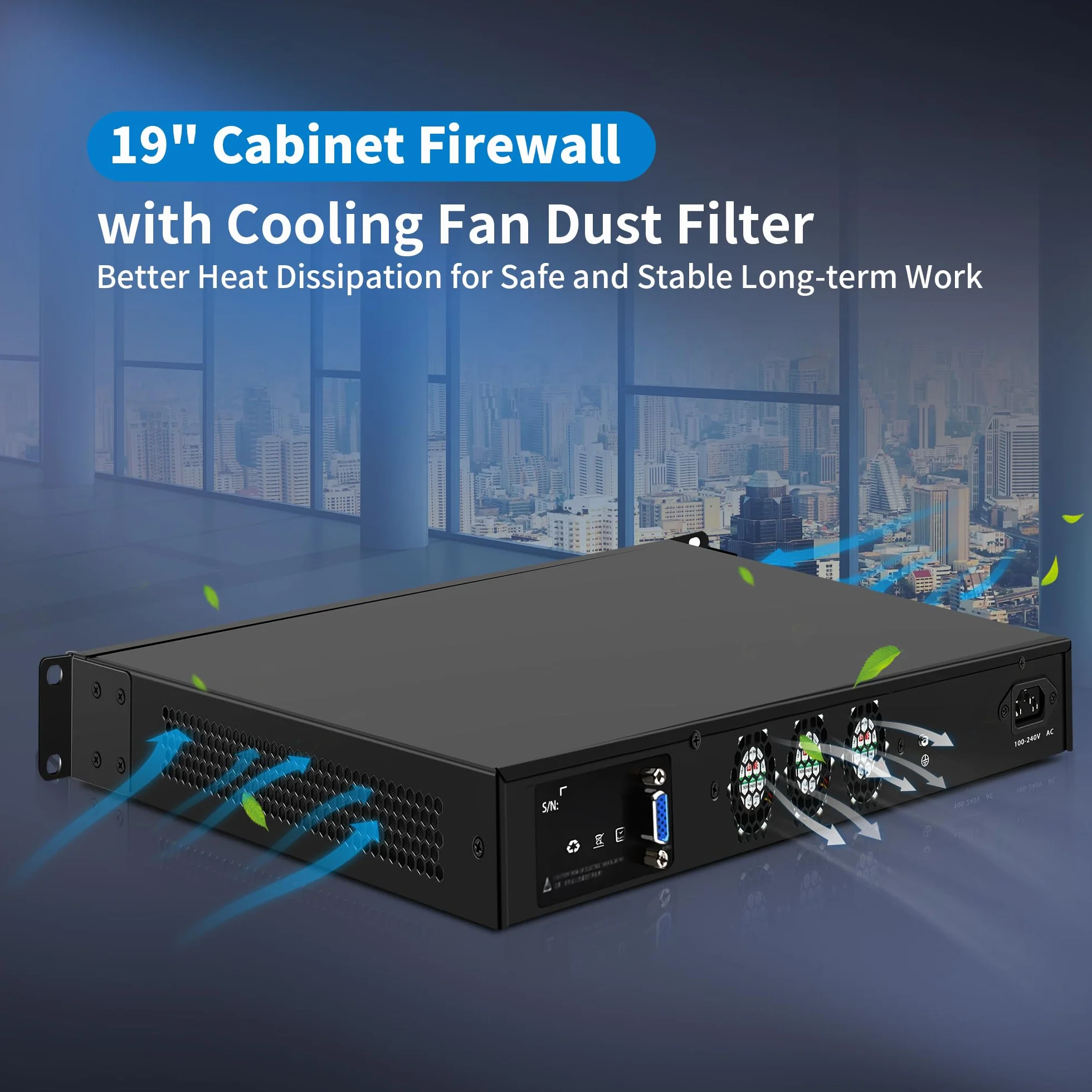 CWWK 1U N300 Firewall Appliance Rackmount PC, 4 Ports i226-V 2.5GbE LAN, 19” Rack Firewall Hardware, U2 OPNsense Homelab Server DDR5 8GB RAM 128GB SSD, Mini-PCIE, PCI-E x8, AES-NI