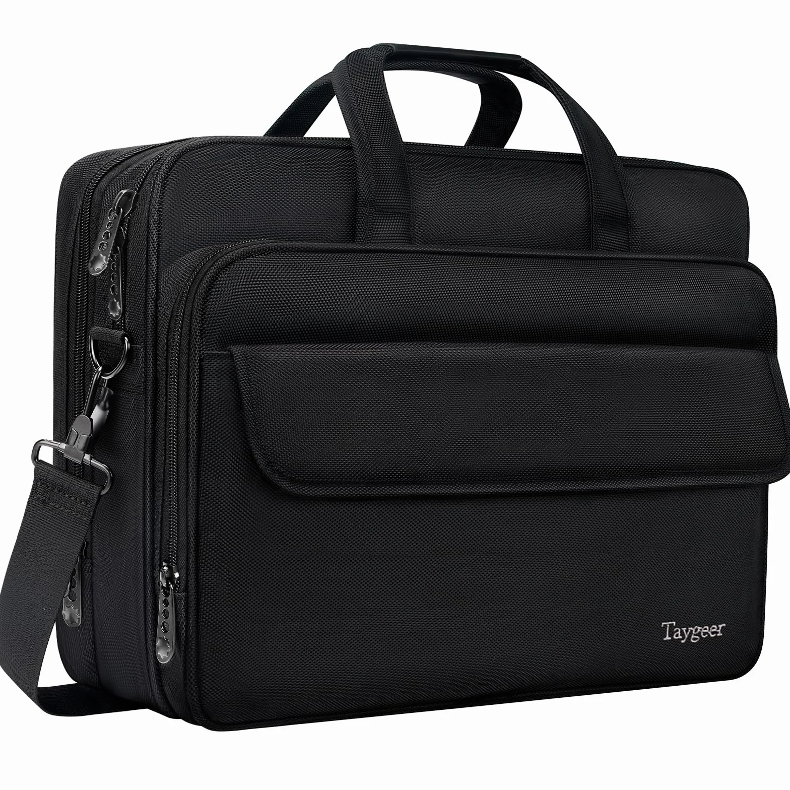 Taygeer Maletin Portatil 17 Pulgadas, Bolsa Ordenador Portatil Impermeable Bolsa de Trabajo para los Hombres Mujeres Profesores Viajes de Negocios Universidades, Negro