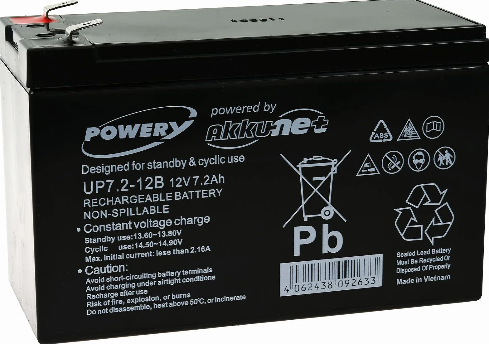 Powery Batería de Gel para SAI APC RBC17
