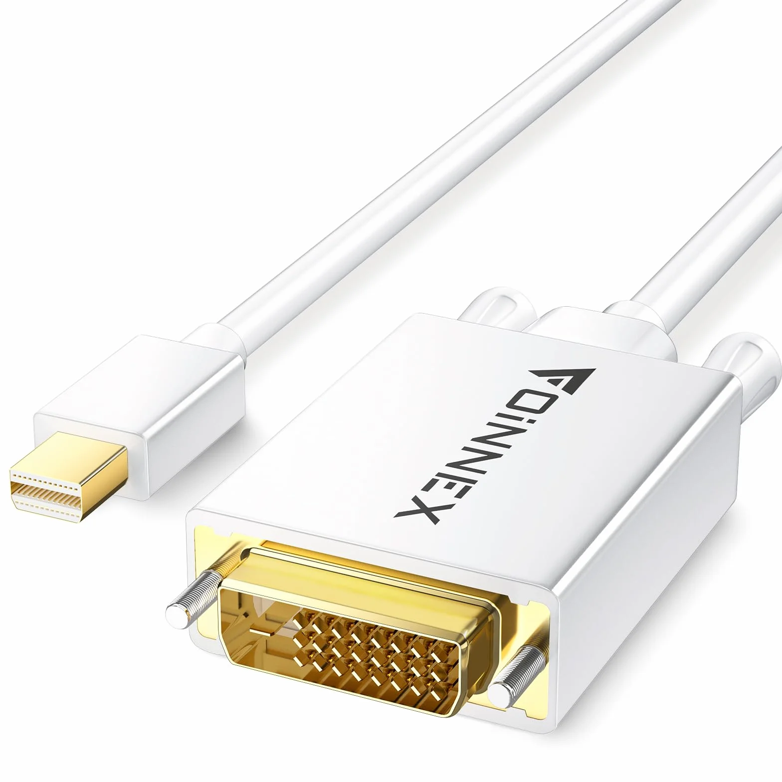 Cable Mini Displayport a DVI, Cable Thunderbolt a DVI Adaptador, Microsoft Surface Pro 6 5 4 3 Video Cable Adapter Mini DP to DVI para Mac, Macbook Pro, Air, Surface Book, ThinkPad, 2M/6.6FT