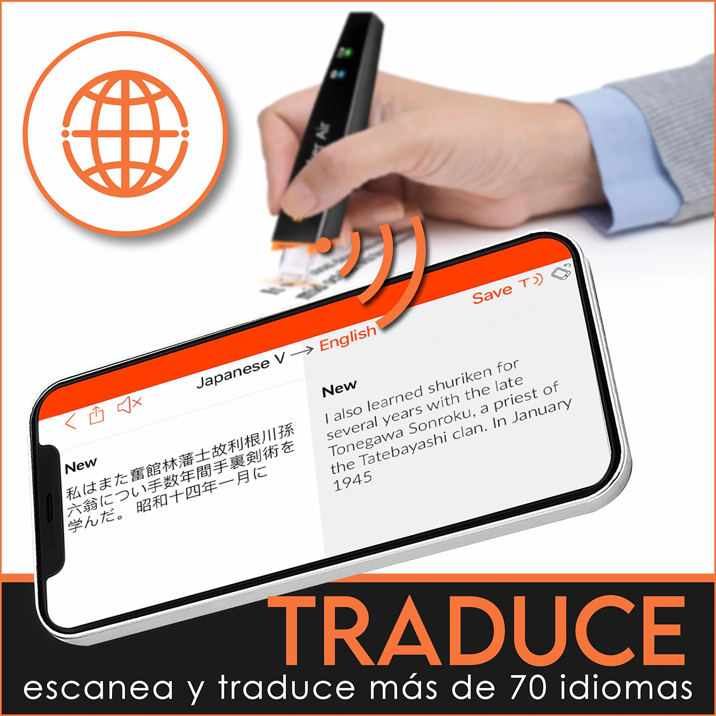 Scanmarker Air Lápiz Escáner Lector OCR Digital Inalámbrico Negro