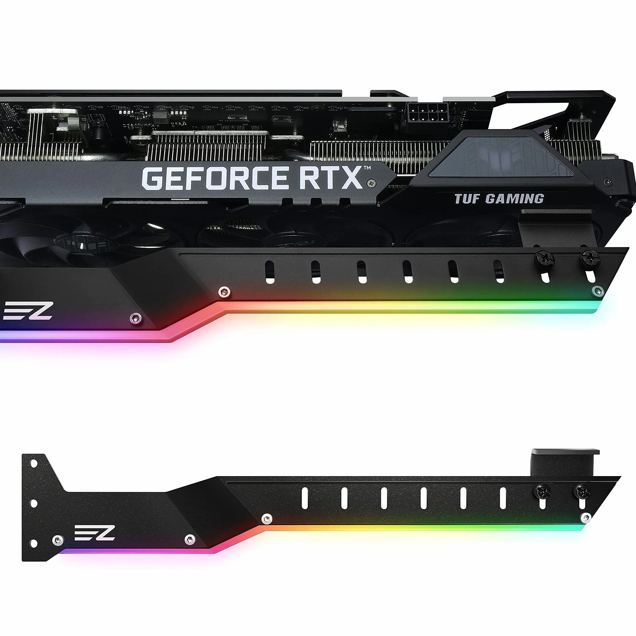 EZDIY-FAB soporte para GPU y tarjeta gráfica, soporte con 5 V y 3 pines ARGB LED, compatible con tarjetas de vídeo, como RX6700
