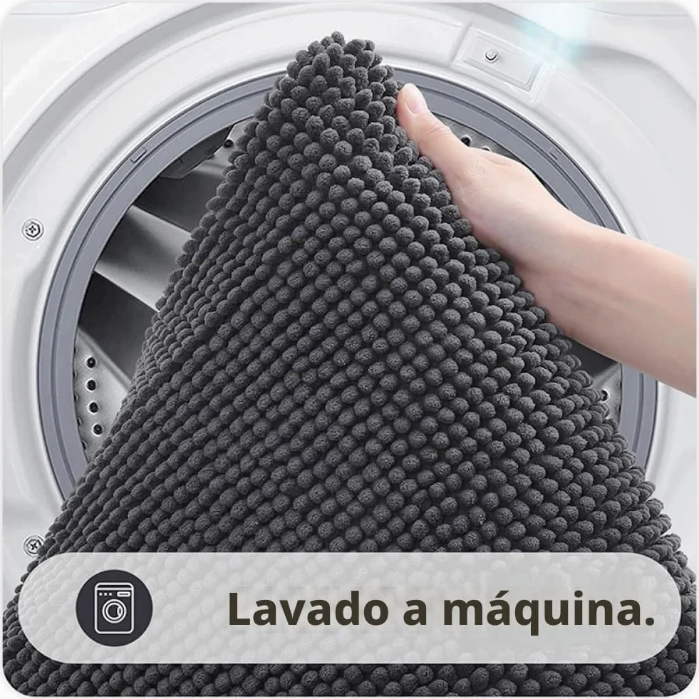 Flintronic Alfombra de Baño Antideslizante Microfibra Chenille 40x60cm Gris