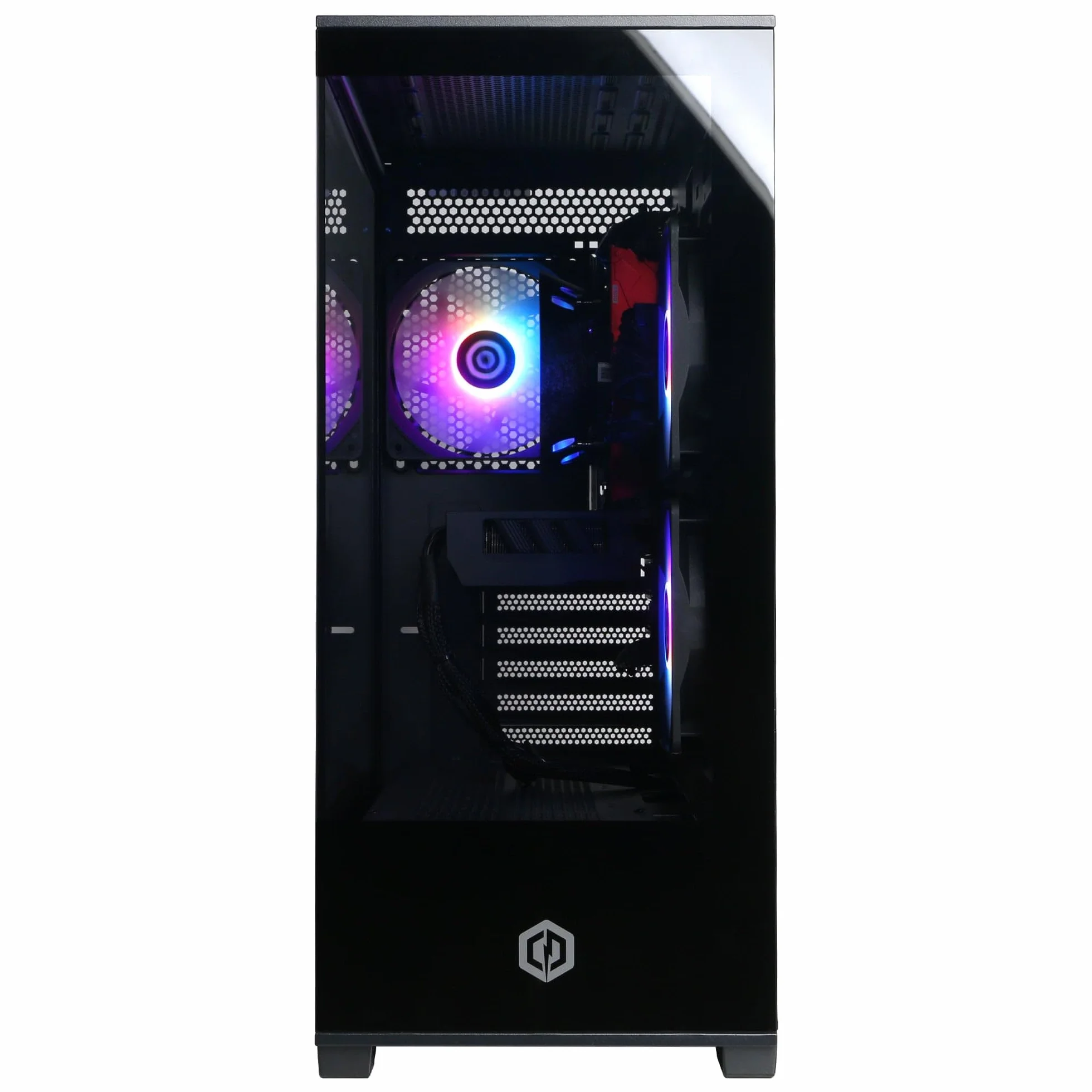 CYBERPOWERPC Wyvern Gaming PC - AMD Ryzen 7 5700X, Nvidia RTX 5060 8GB, 16GB RAM, 1TB NVMe SSD, 650W 80+ PSU, Wi-Fi, Windows 11, Prism Panoramic RGB Black