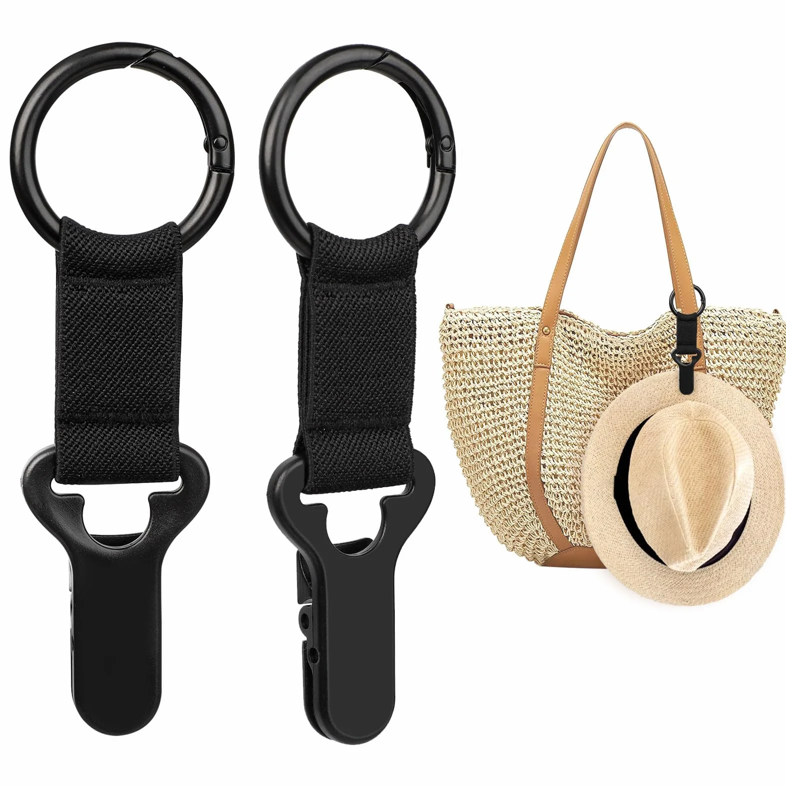Clip Sombrero Bolso, 2 Piezas Pinzas para Sombrero, Clips de Sombreros para Viajes, Clips Sombreros Multifuncional para Hombres Mujeres, Bolsa de Viaje, Maleta, Accesorios Bolsos (A)