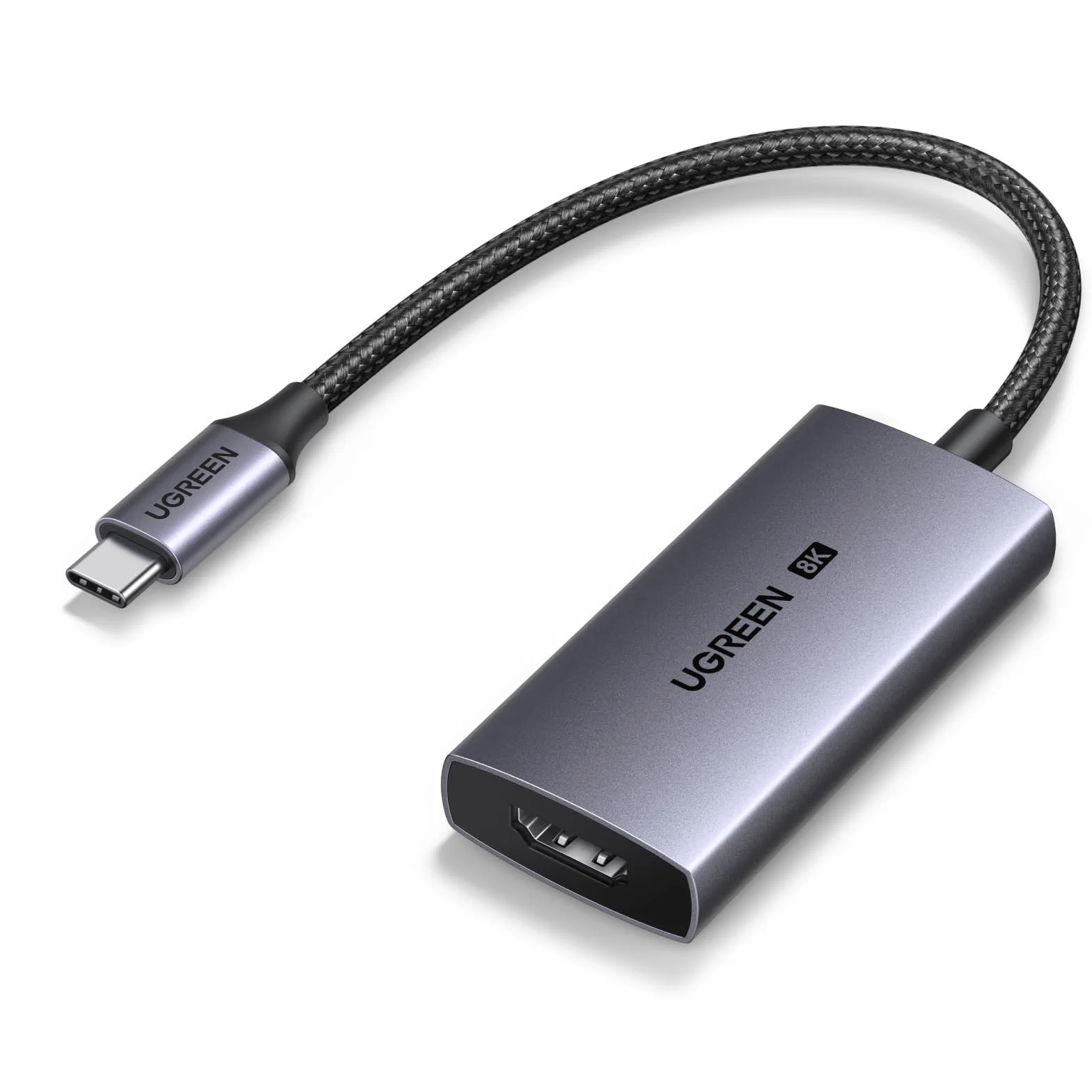 UGREEN Adaptador USB C a HDMI Hembra 8K 60Hz 48 Gbps Compatible con iPhone 17 Pro MAX Air iPhone 16 Plus Pro MAX MacBook M4 M3 iPad Air Galaxy S25 S24 Ultra Cable Tipo C a HDMI 2.1 Thunderbolt 4 3