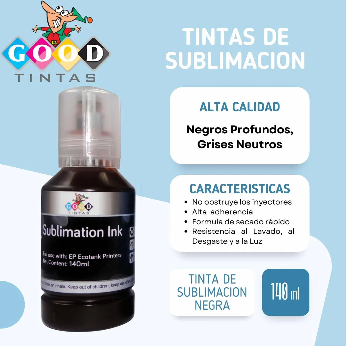 Tinta de Sublimacion de 440 ML Compatible con Impresoras EP Ecotank Supertank Serie 102 104 para Transferencia de Prensa de Calor en Tazas, Fundas para Telefonos, Camisetas, Bolsas, etc.