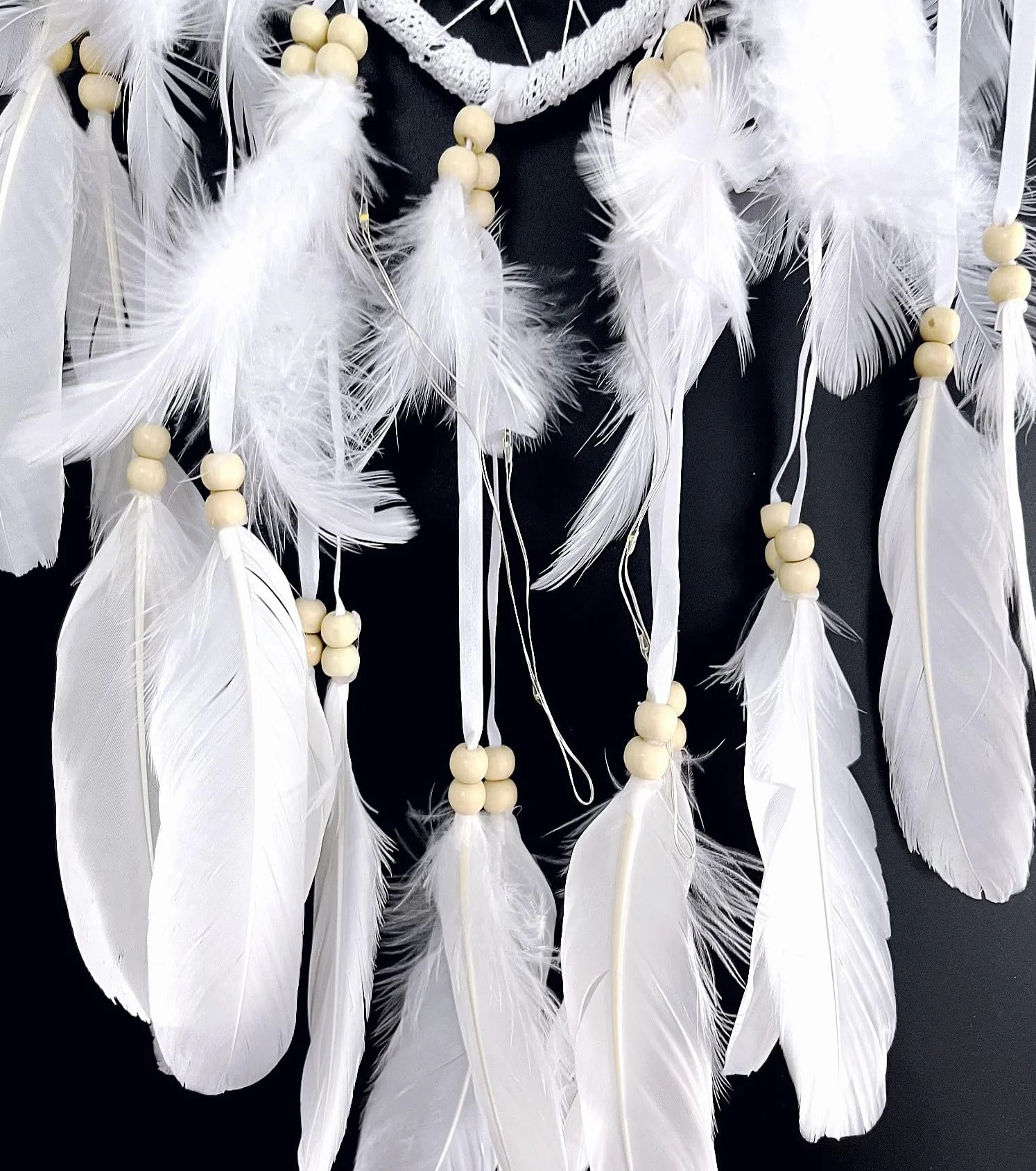 Atrapasueños de encaje con corazón luminoso para niñas y mujeres decoración de habitación de bebé