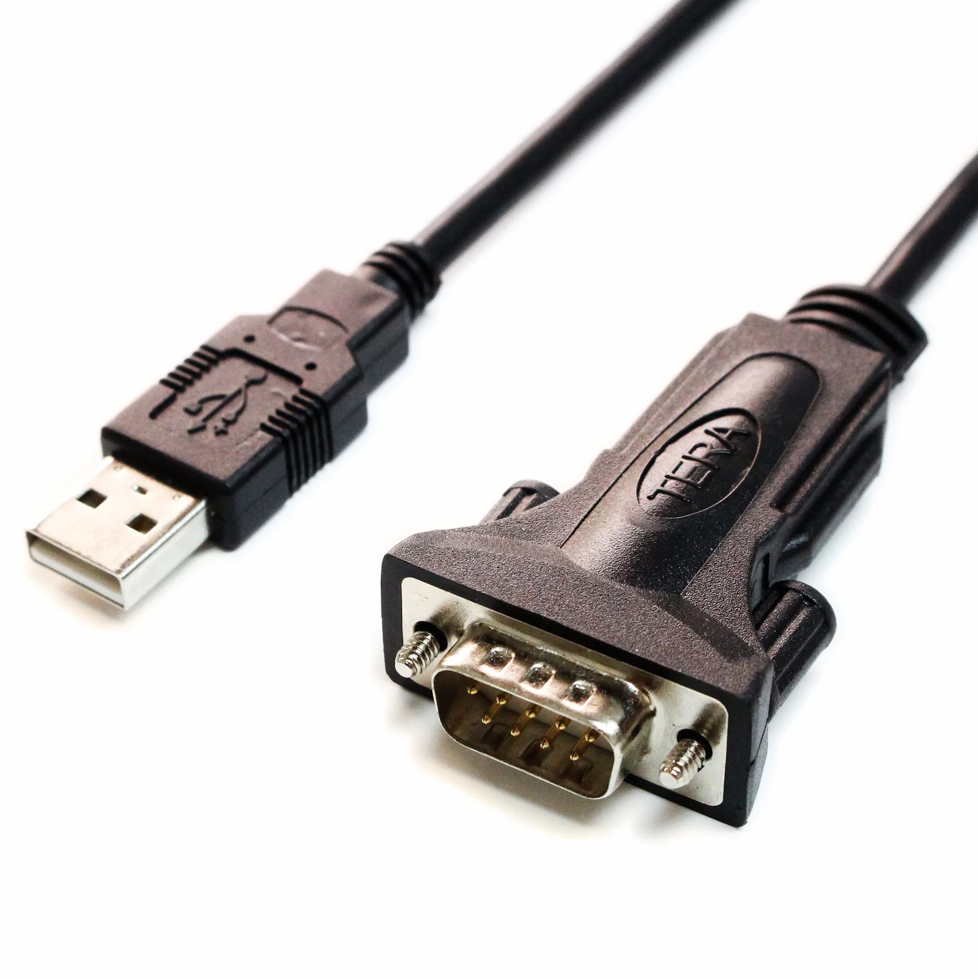 Tera Grand Premium USB 2.0 to RS232 Serial DB9 6' Adapter Cable - Supports Windows 10, 8, 7, Vista, XP, 2000, 98, Linux and Mac - Built with FTDI Chipset and Thumbscrews