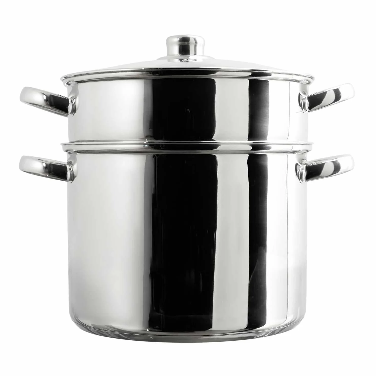 COOK CONCEPT KC0004 Olla de Metal con Tapa de Vidrio 7L Compatible con Todo Tipo de Fuegos y Horno